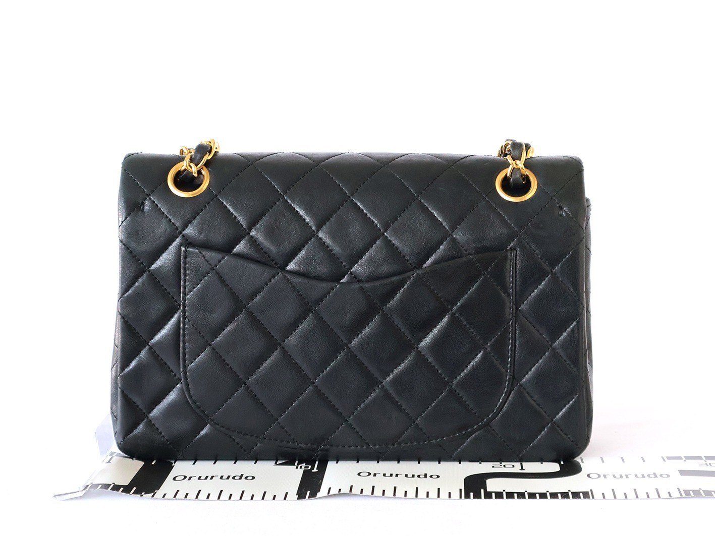Matelassé 23 Lambskin Double Flap Double Chain Shoulder Bag, Black — view 2