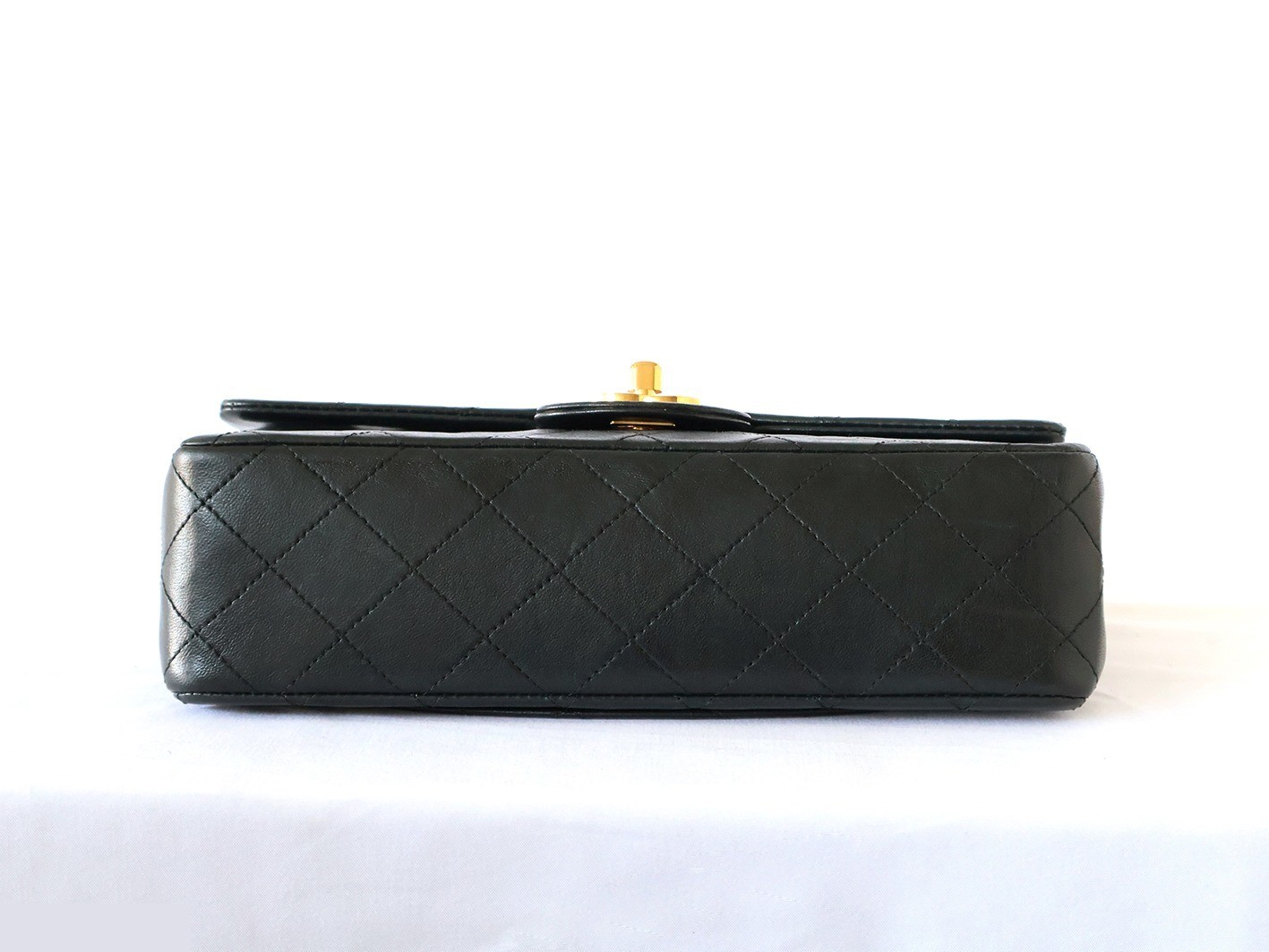 Matelassé 23 Lambskin Double Flap Double Chain Shoulder Bag, Black — view 5