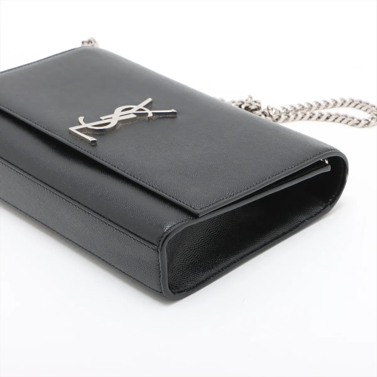 Classic Kate Leather Chain Shoulder Bag Black 364021 — view 3