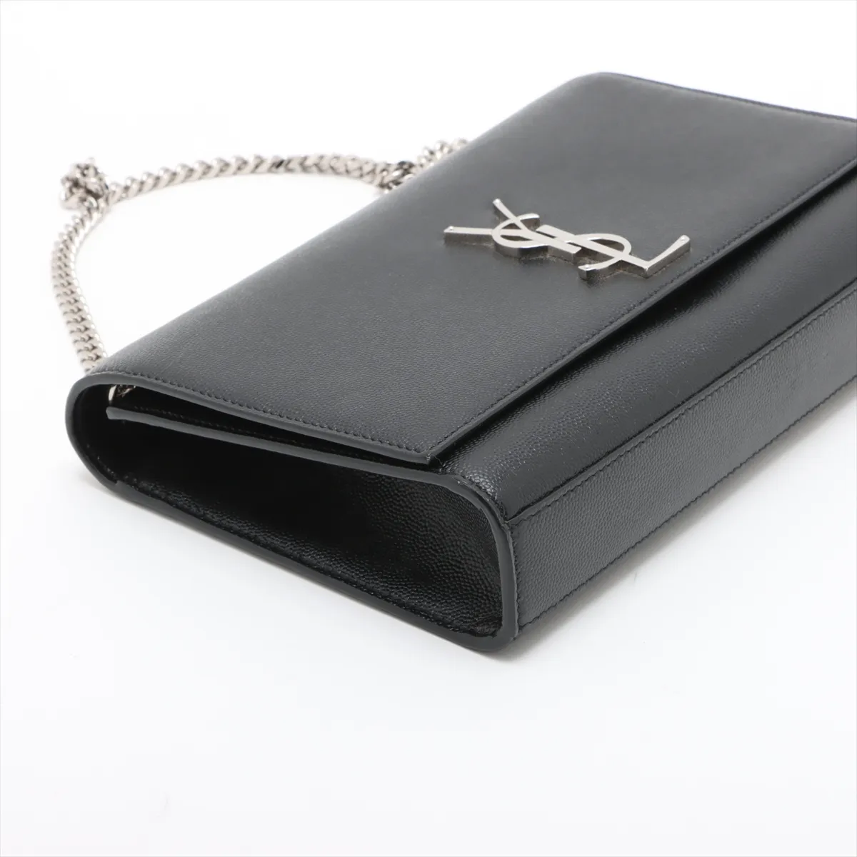 Classic Kate Leather Chain Shoulder Bag Black 364021 — view 4