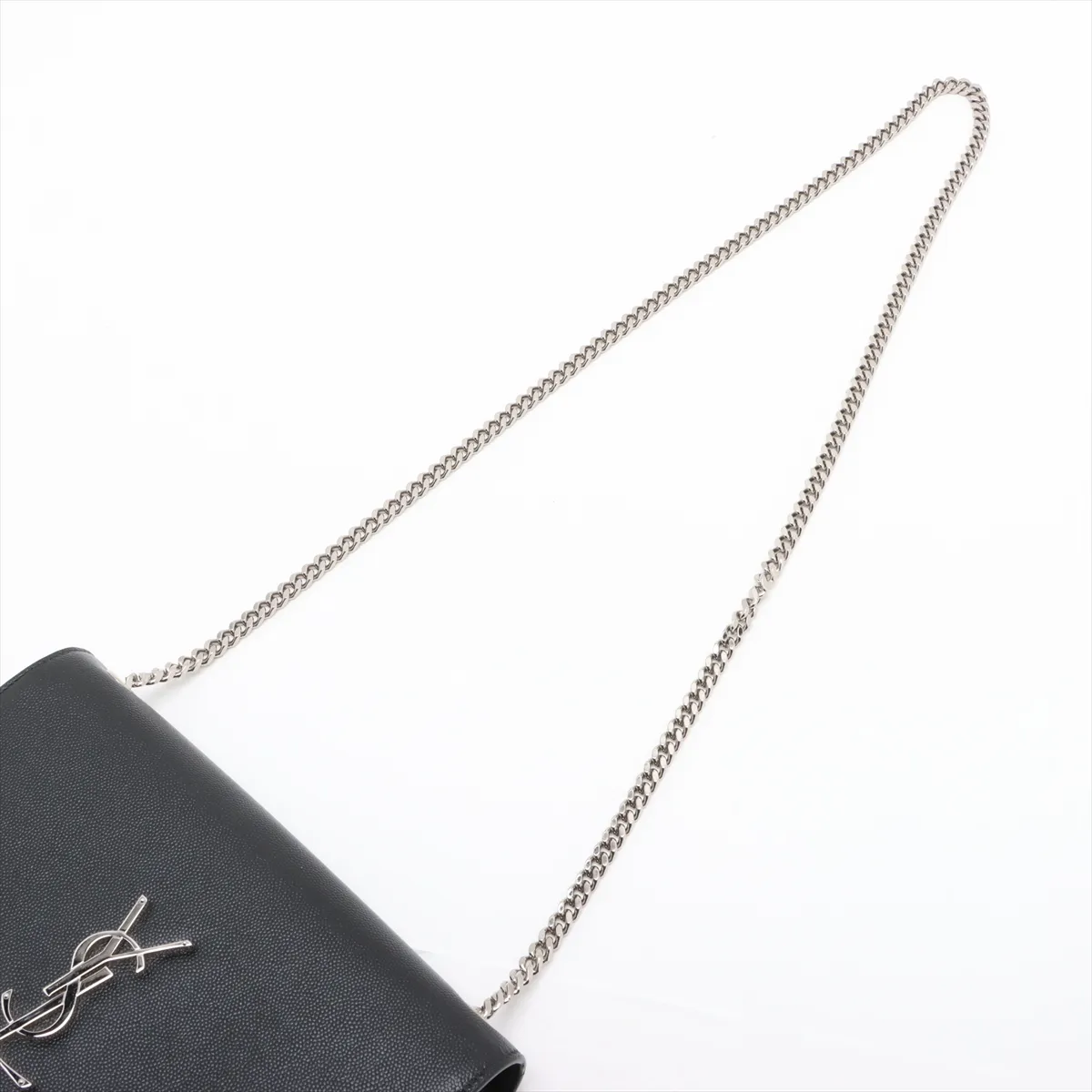 Classic Kate Leather Chain Shoulder Bag Black 364021 — view 5