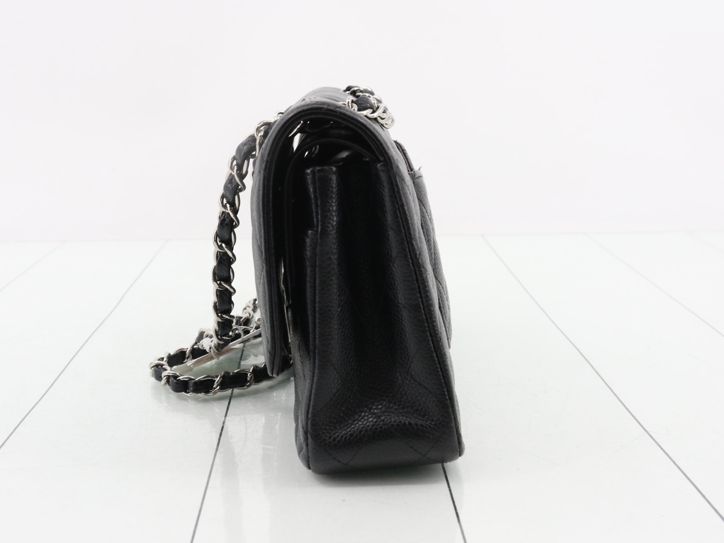 Matelassé 25 Caviar Double Flap Double Chain Shoulder Bag — view 3
