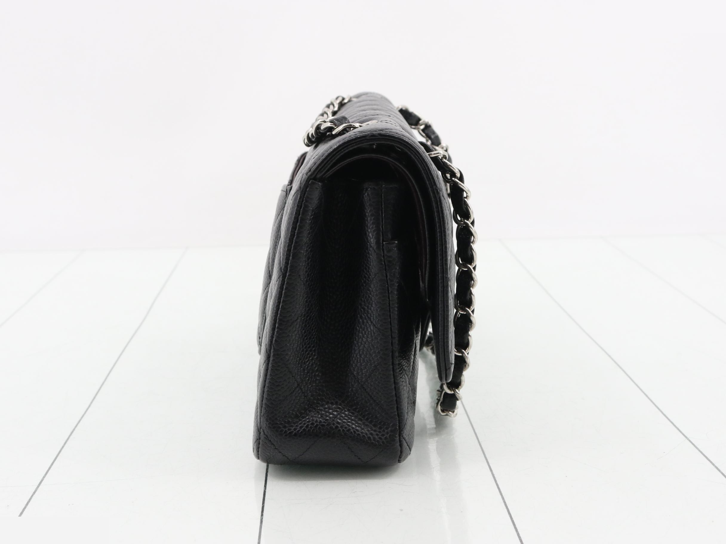 Matelassé 25 Caviar Double Flap Double Chain Shoulder Bag — view 4