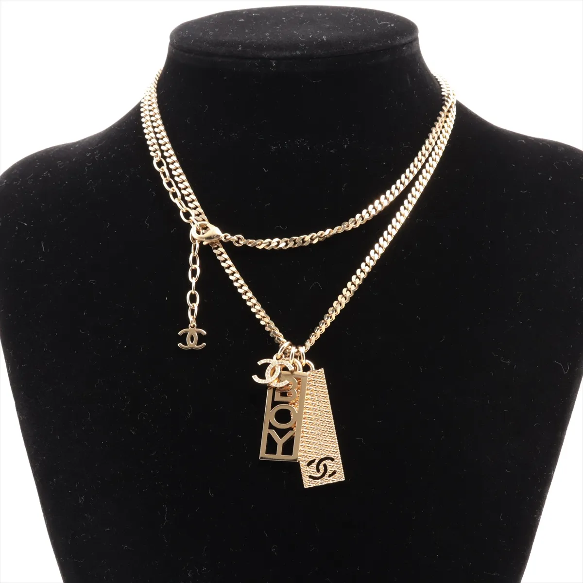 Cocomark C22P Necklace GP x Rhinestone Gold — view 5