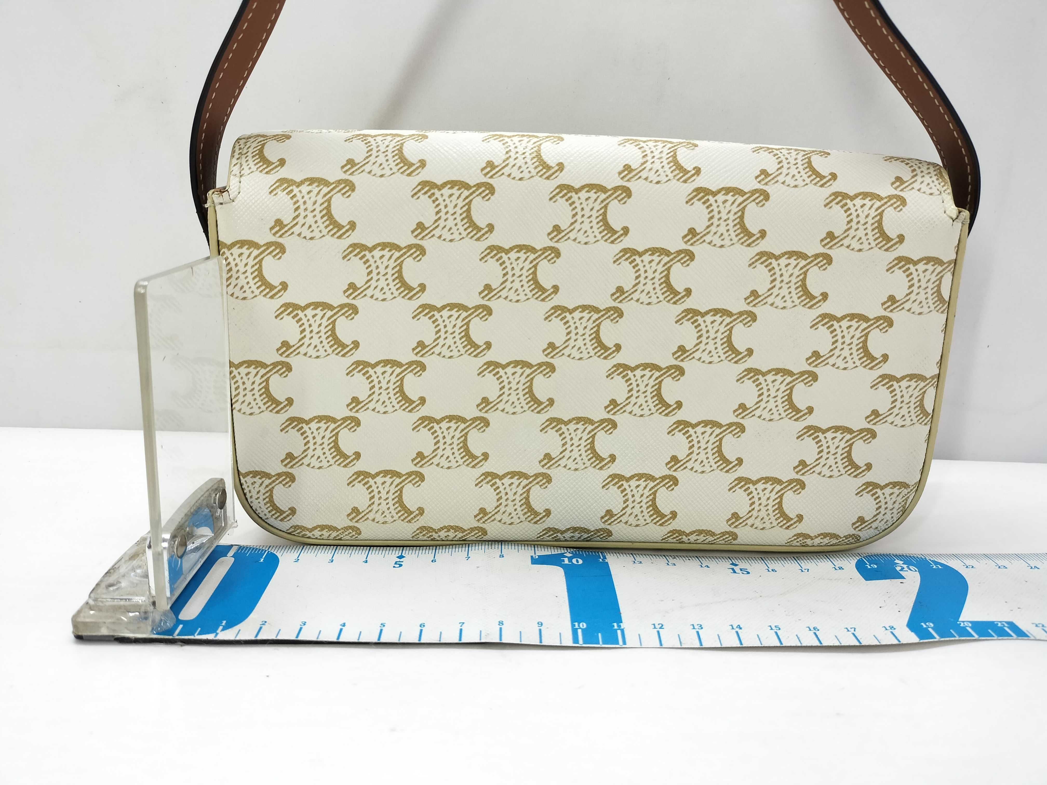 Claude Triomphe Ivory x Brown Shoulder Bag PVC x Leather Eye Handbag — view 2