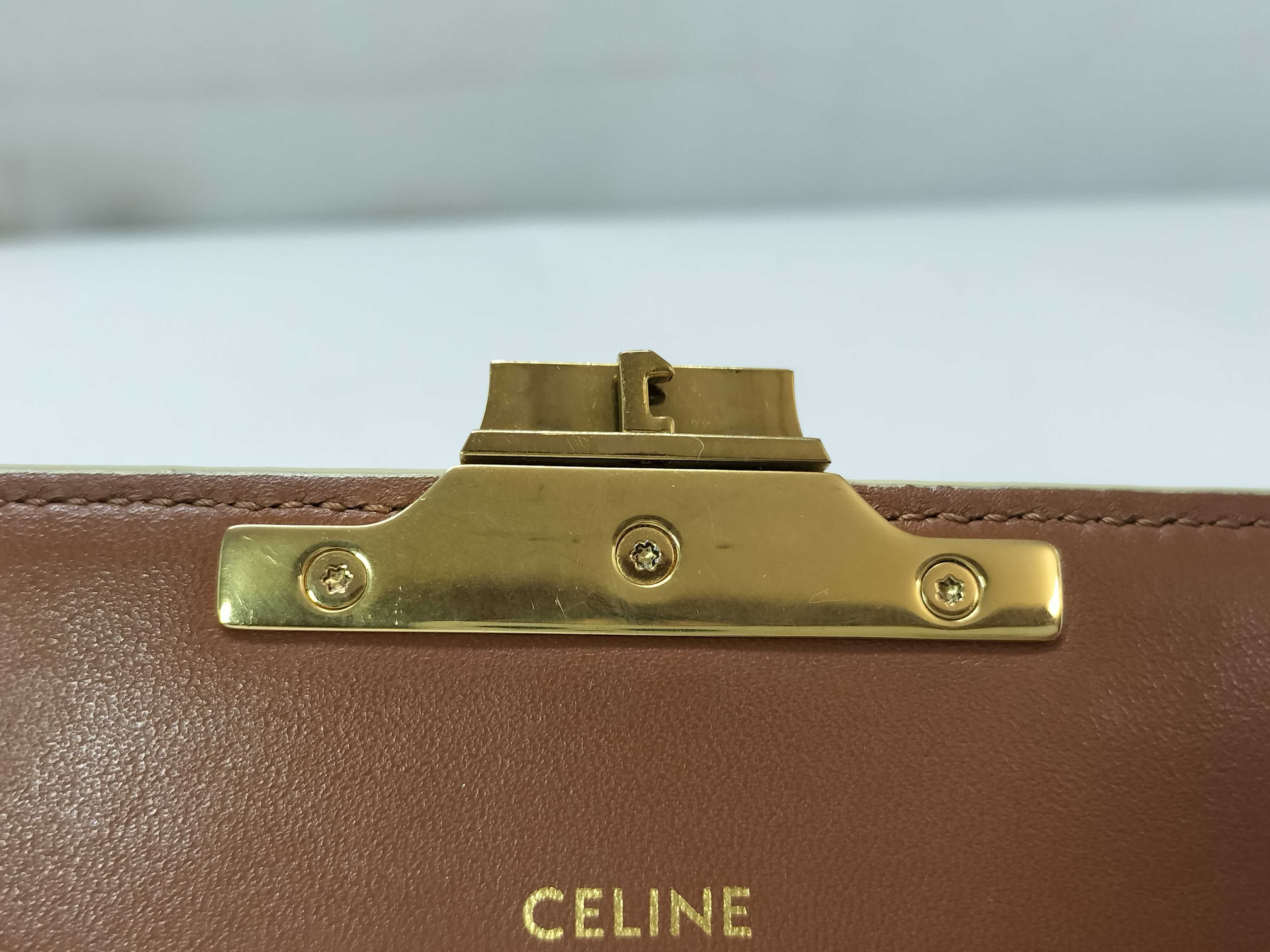 Claude Triomphe Ivory x Brown Shoulder Bag PVC x Leather Eye Handbag — view 12