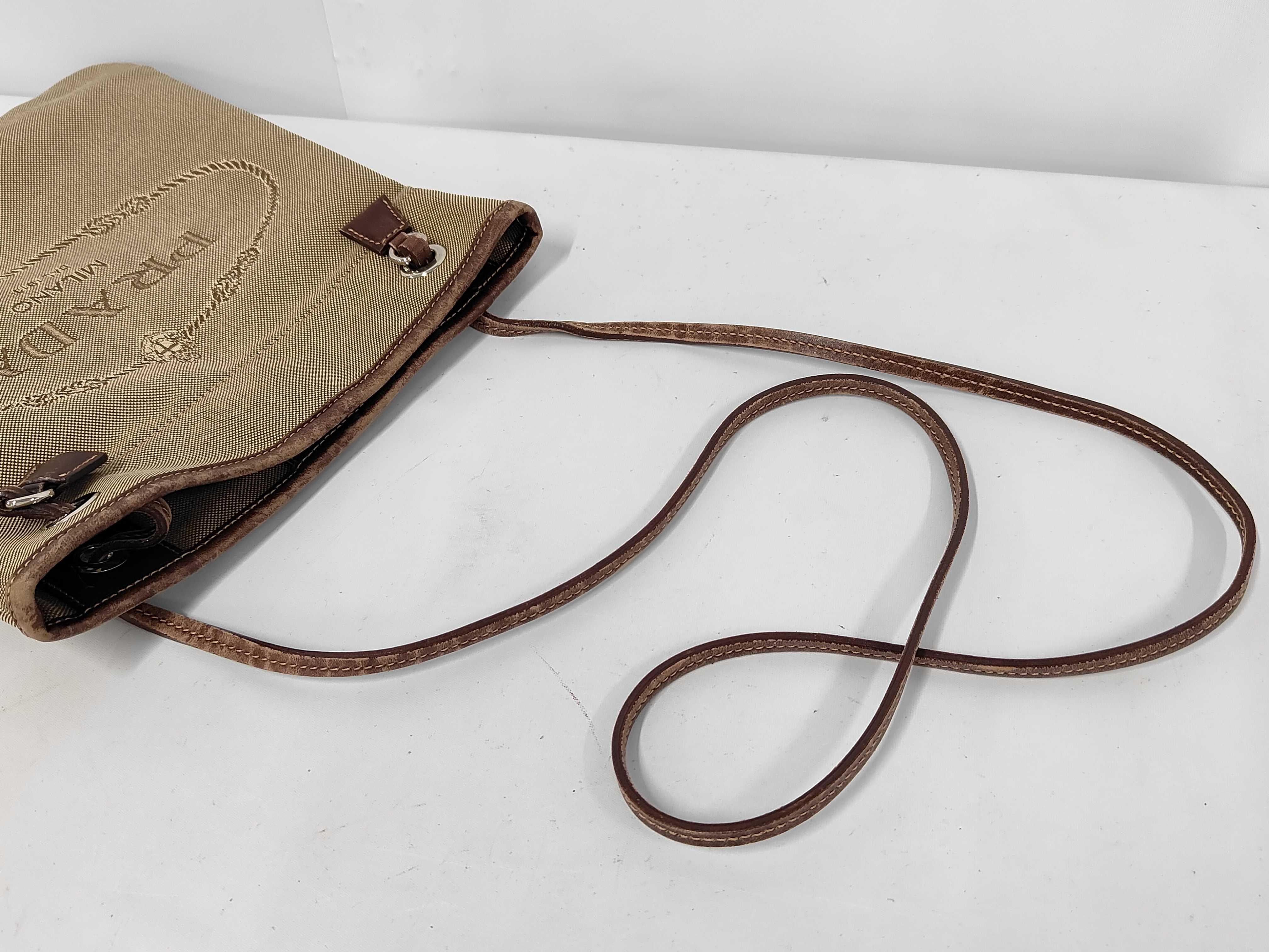 Logo Jacquard Brown Shoulder Bag — view 3