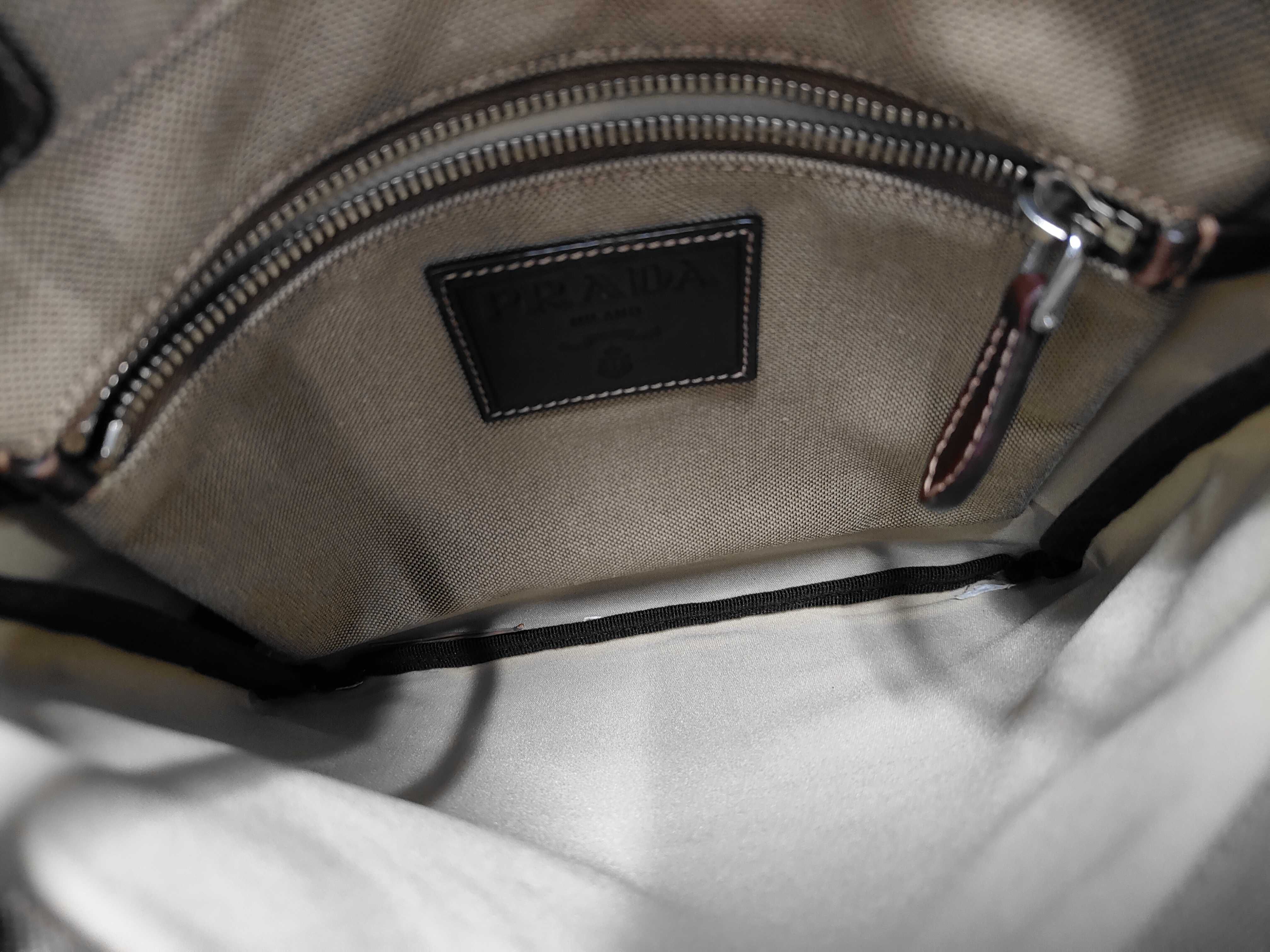 Logo Jacquard Brown Shoulder Bag — view 8