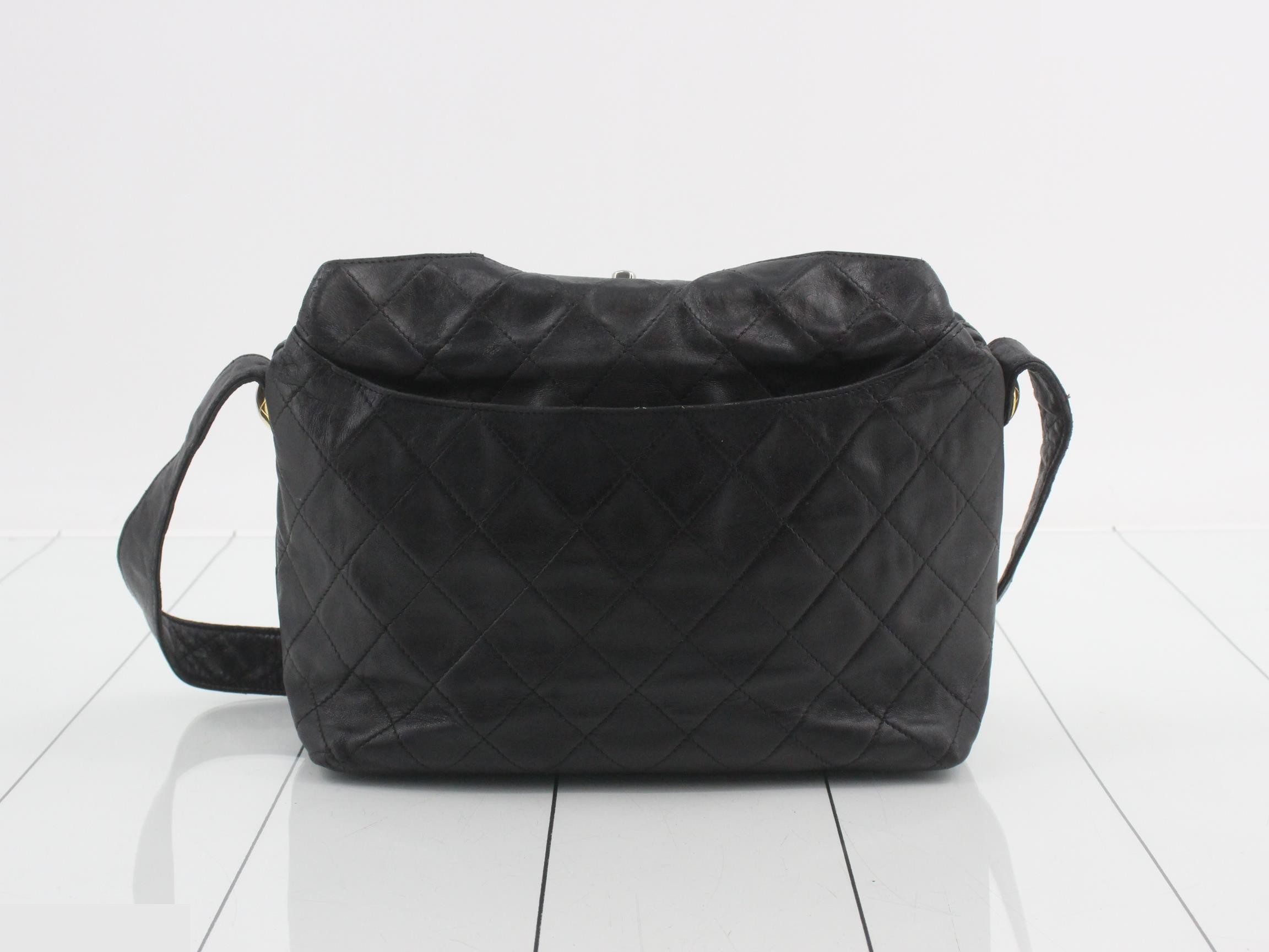 Matelassé bag with jeweled hardware, black. — view 2