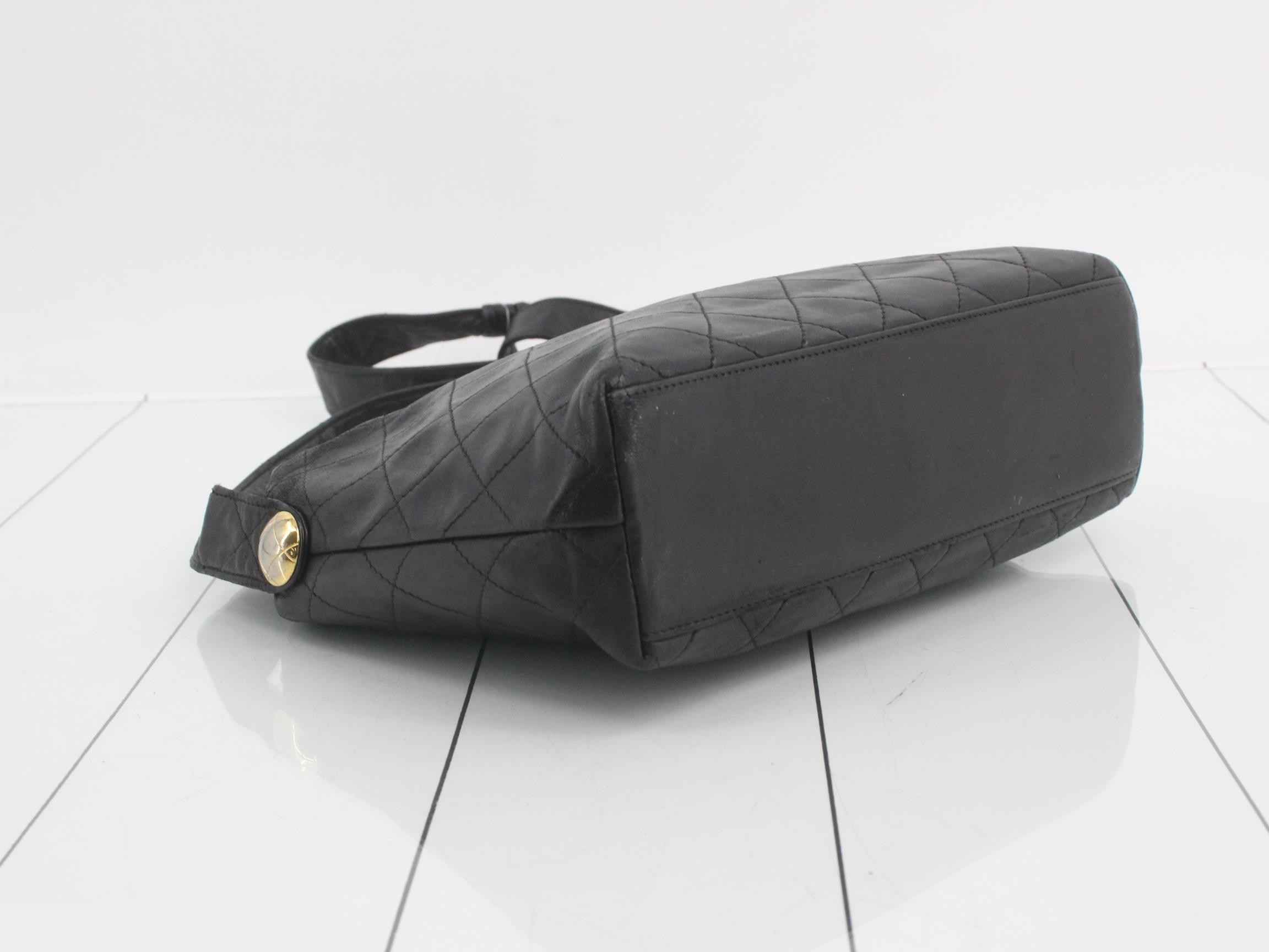 Matelassé bag with jeweled hardware, black. — view 5