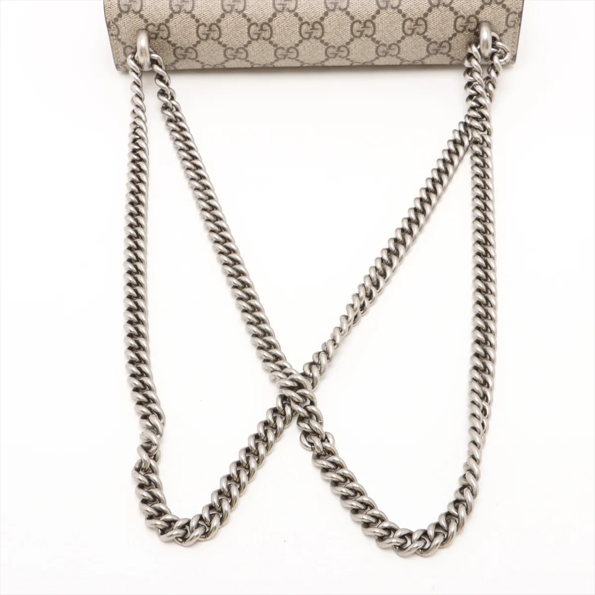 GG Supreme Dionysus PVC x Velour Chain Shoulder Bag, Beige x Black, 499623 — view 5