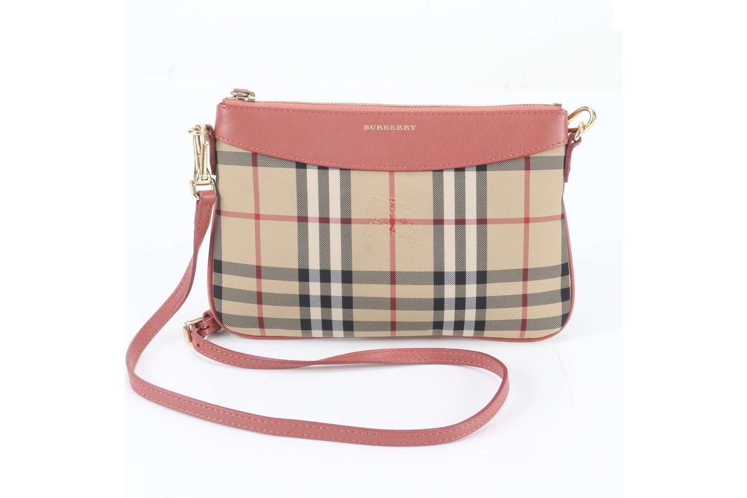 Nova Check Shadow Horse Leather Nylon Shoulder Bag