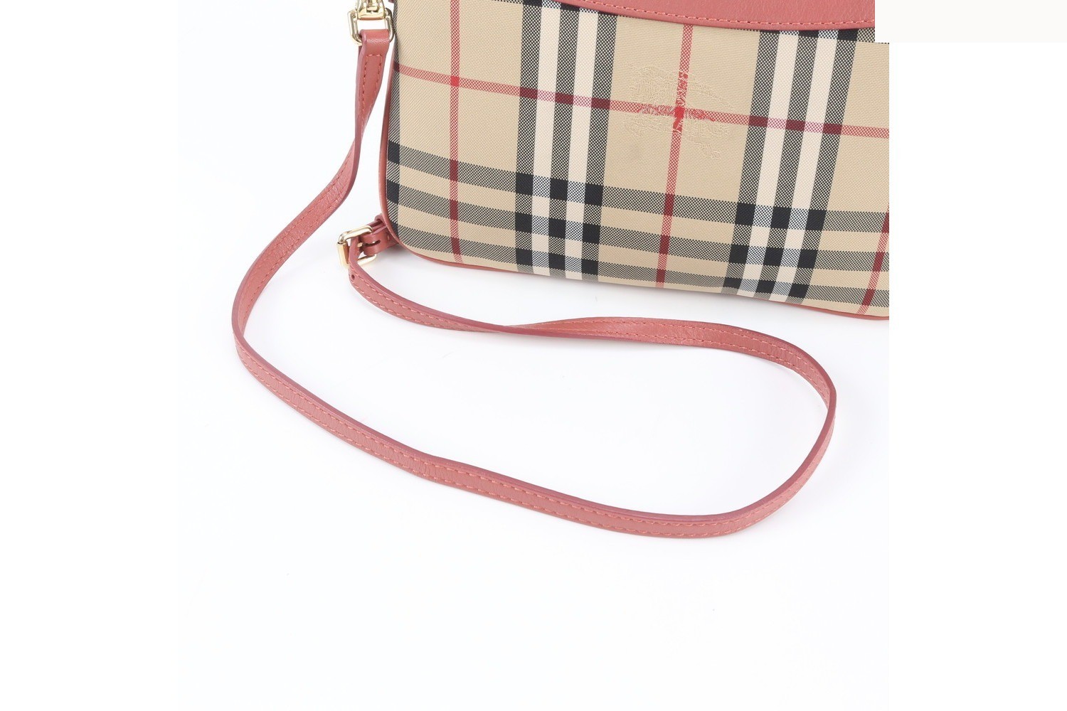 Nova Check Shadow Horse Leather Nylon Shoulder Bag — view 2