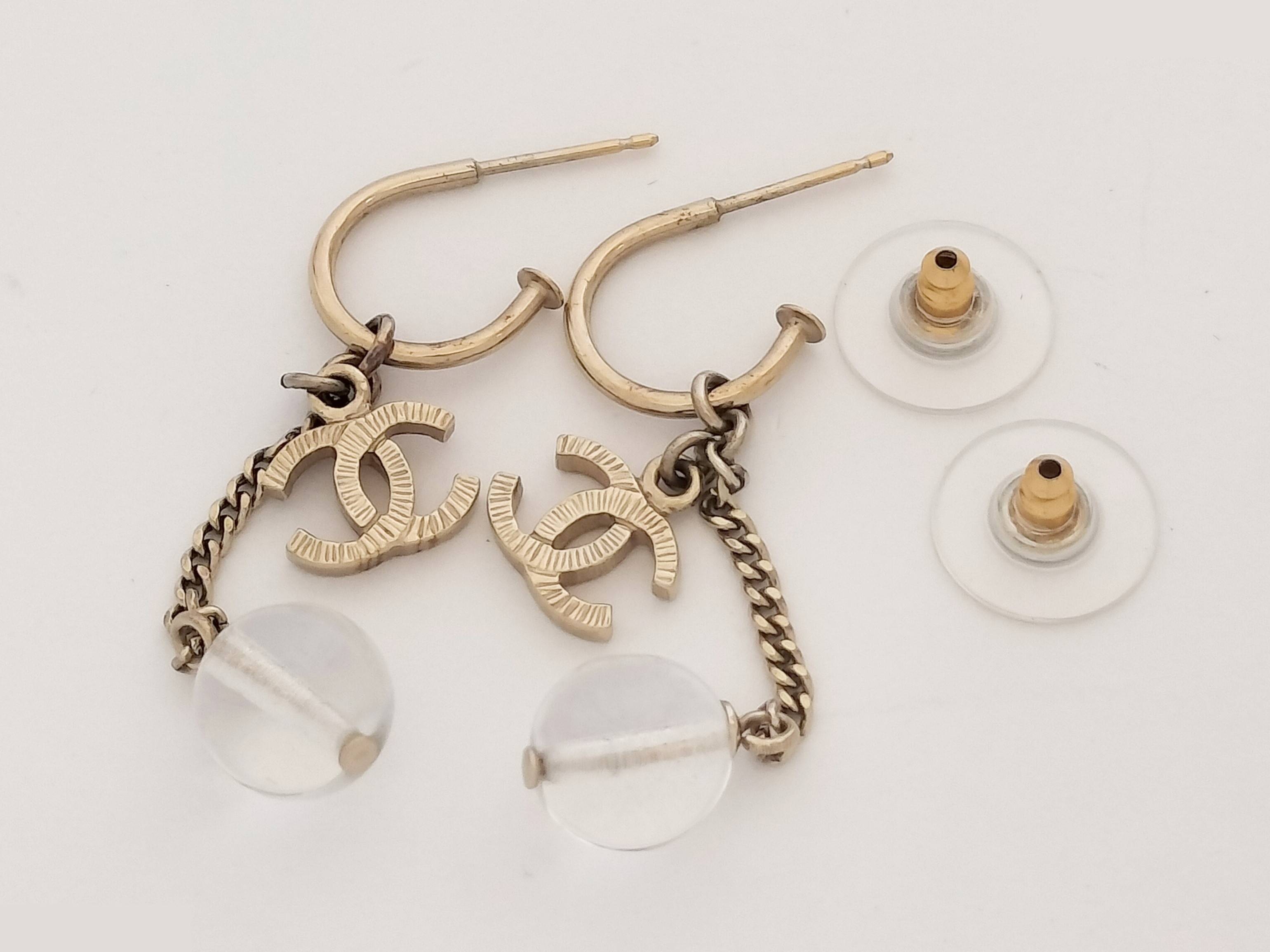 Coco dangling gold earrings — view 2
