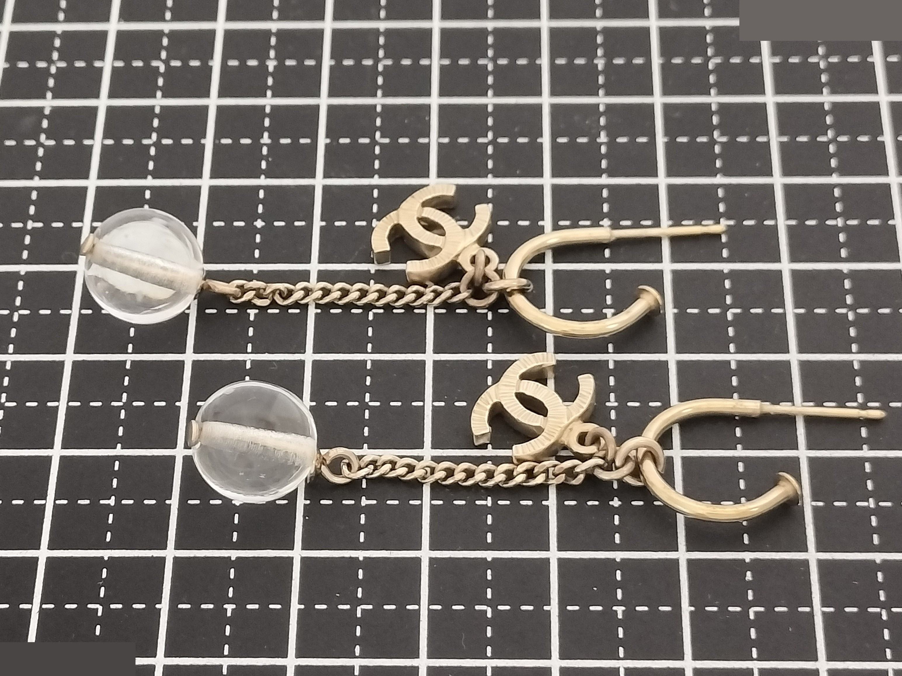 Coco dangling gold earrings — view 3
