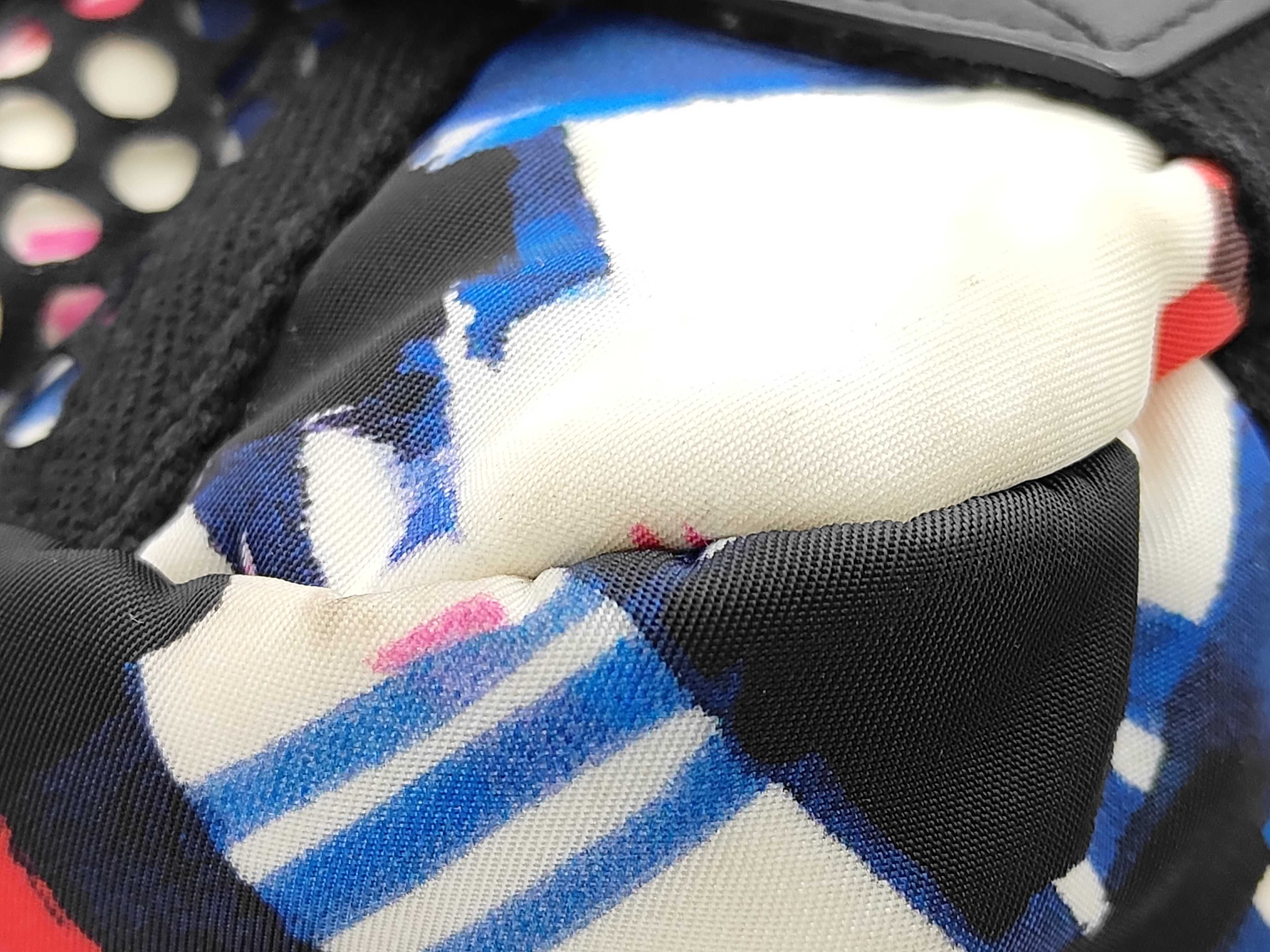 Airline Backpack, Nylon x Canvas, White x Multicolor, Silver Hardware, Serial Number 22-series. — view 11
