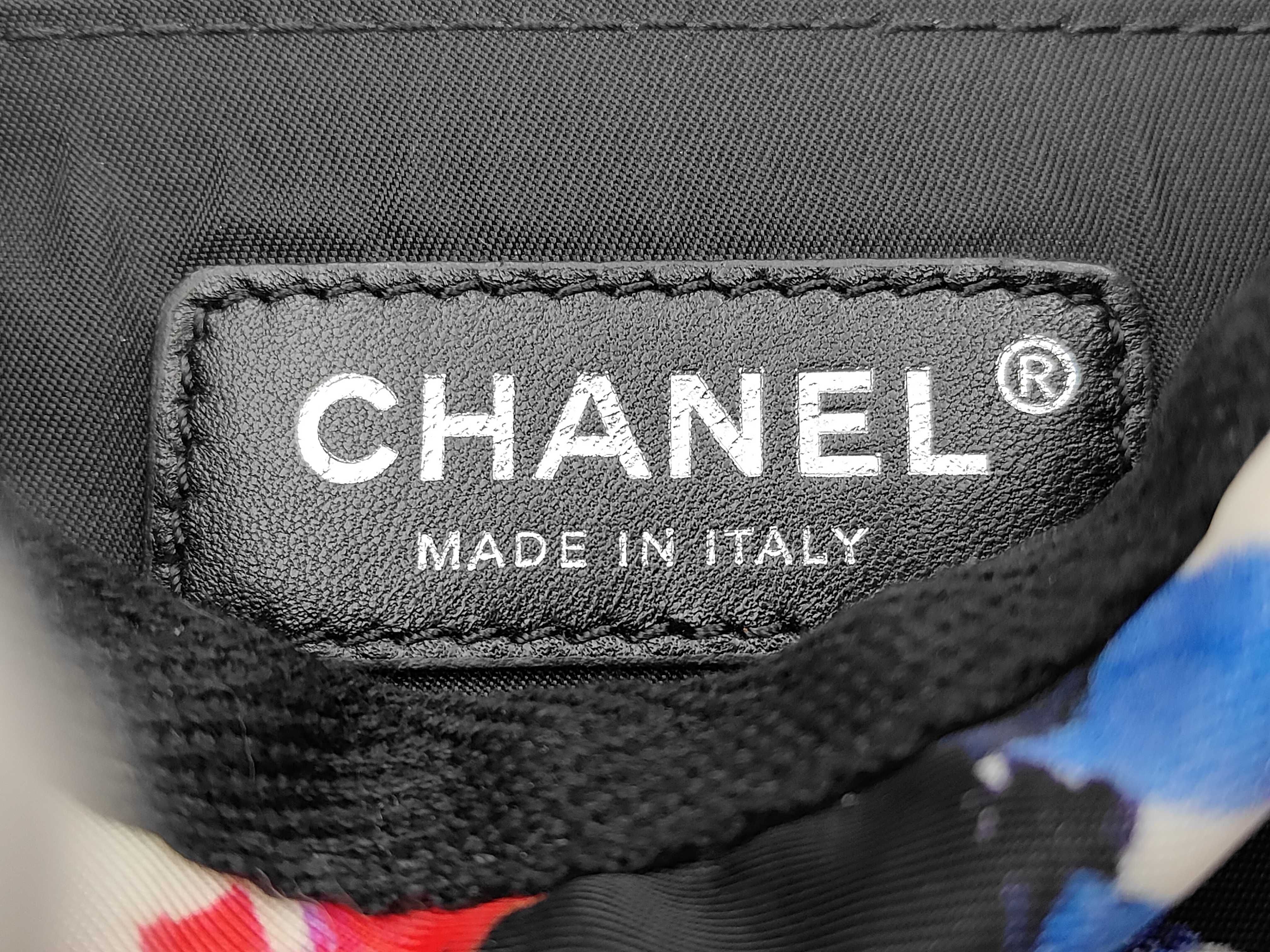 Airline Backpack, Nylon x Canvas, White x Multicolor, Silver Hardware, Serial Number 22-series. — view 14