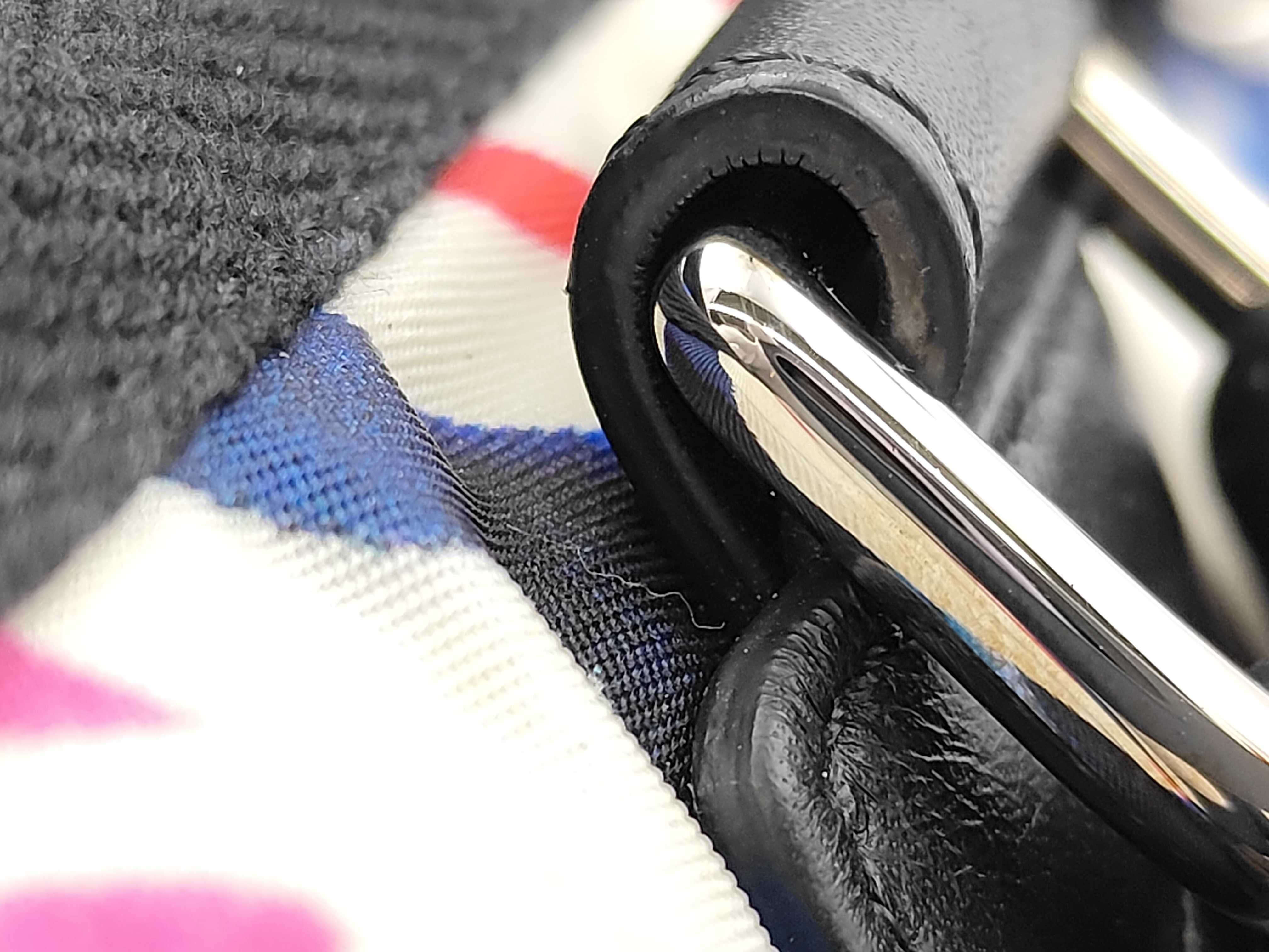 Airline Backpack, Nylon x Canvas, White x Multicolor, Silver Hardware, Serial Number 22-series. — view 5
