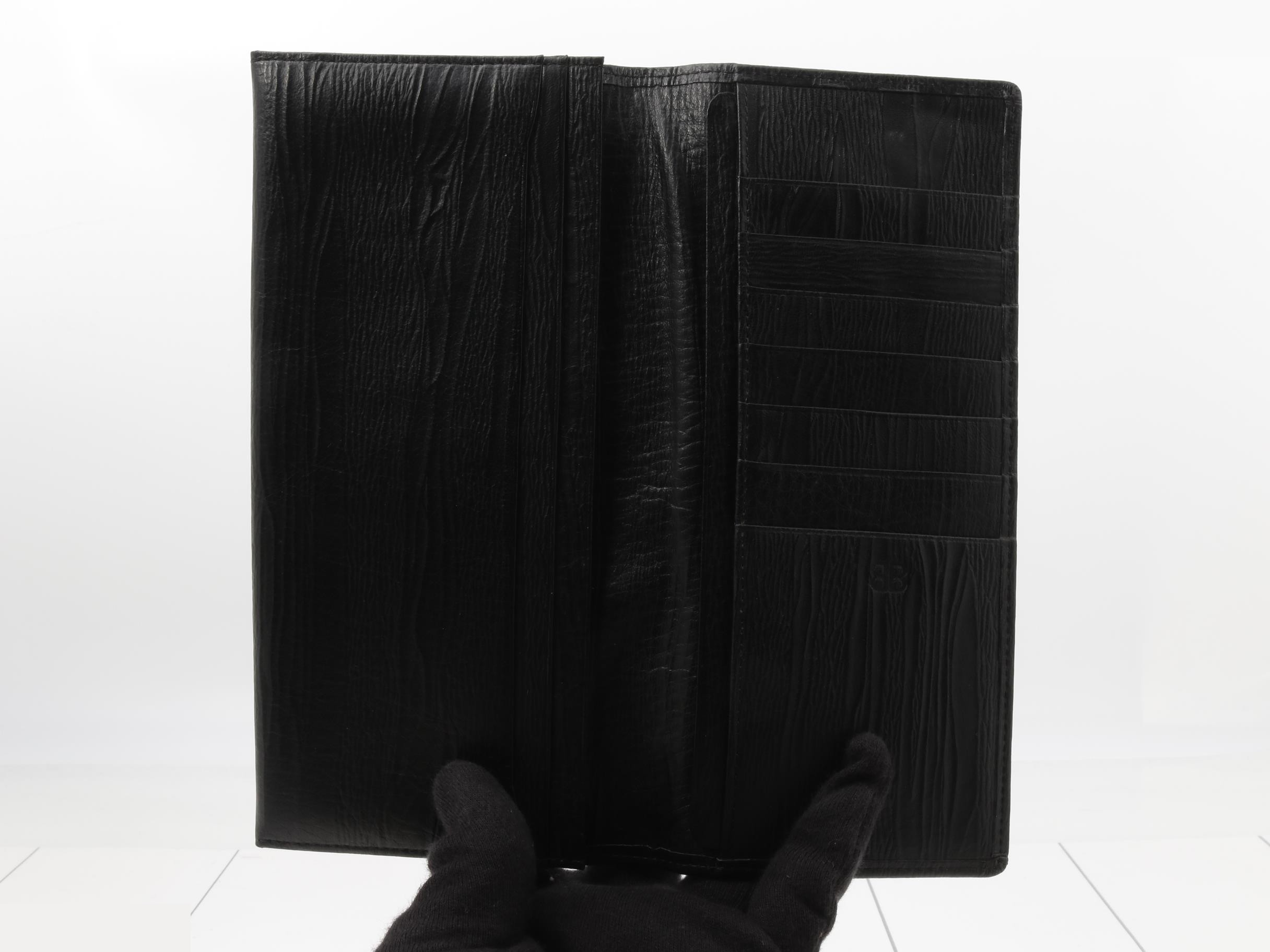 leather long wallet with box — view 4