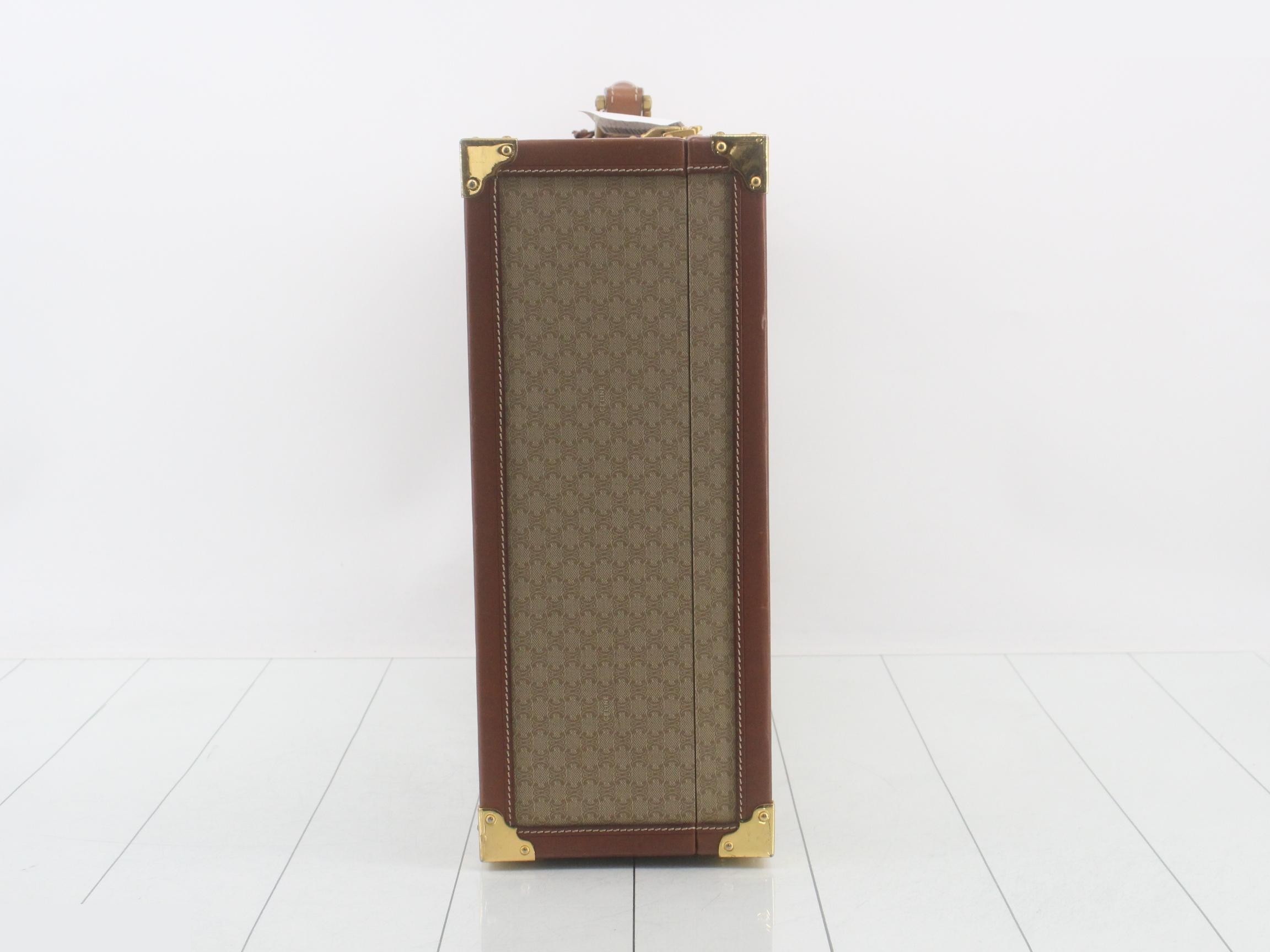 Vintage Macadam Pattern Trunk, Beige — view 3