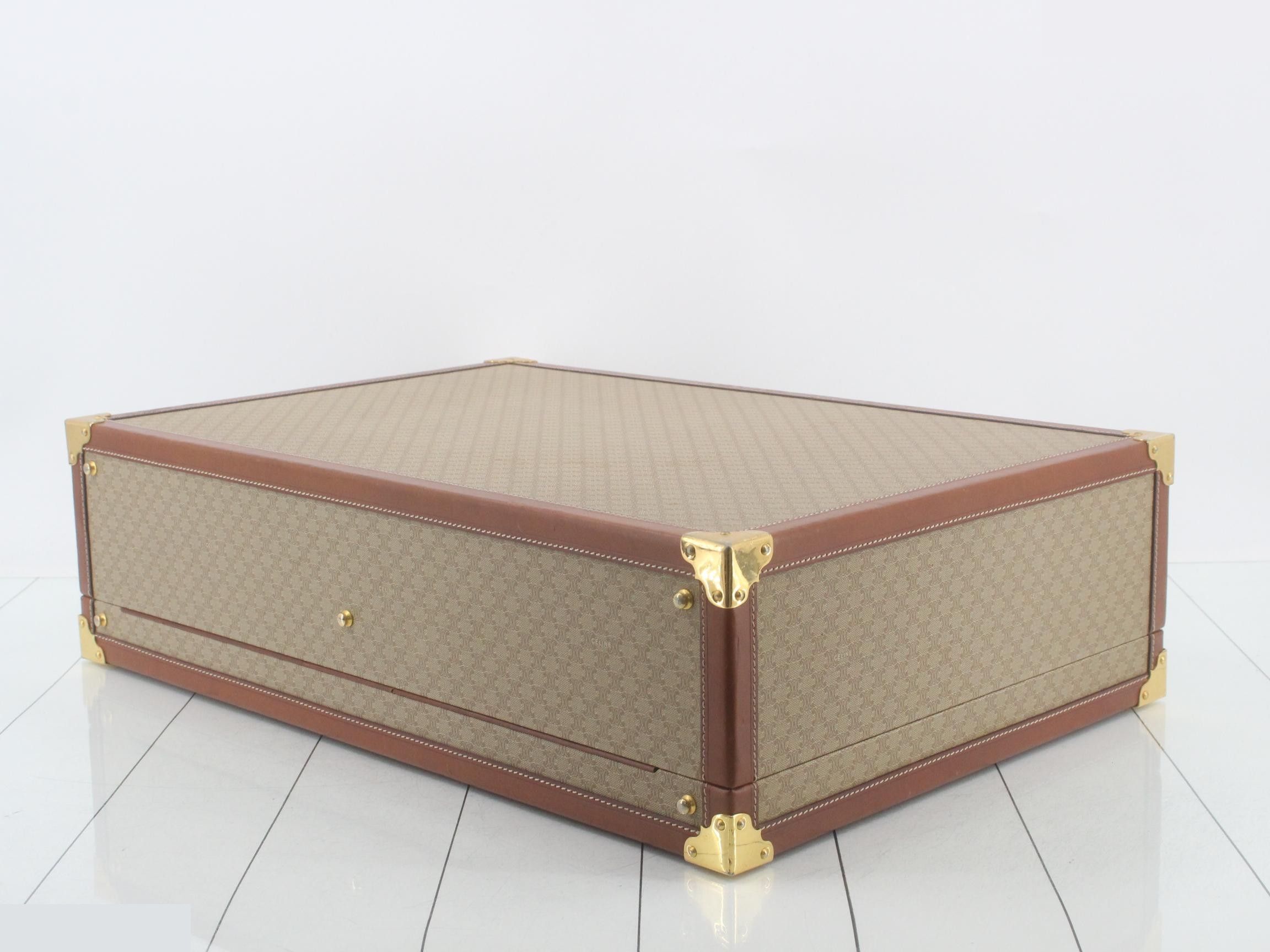Vintage Macadam Pattern Trunk, Beige — view 6