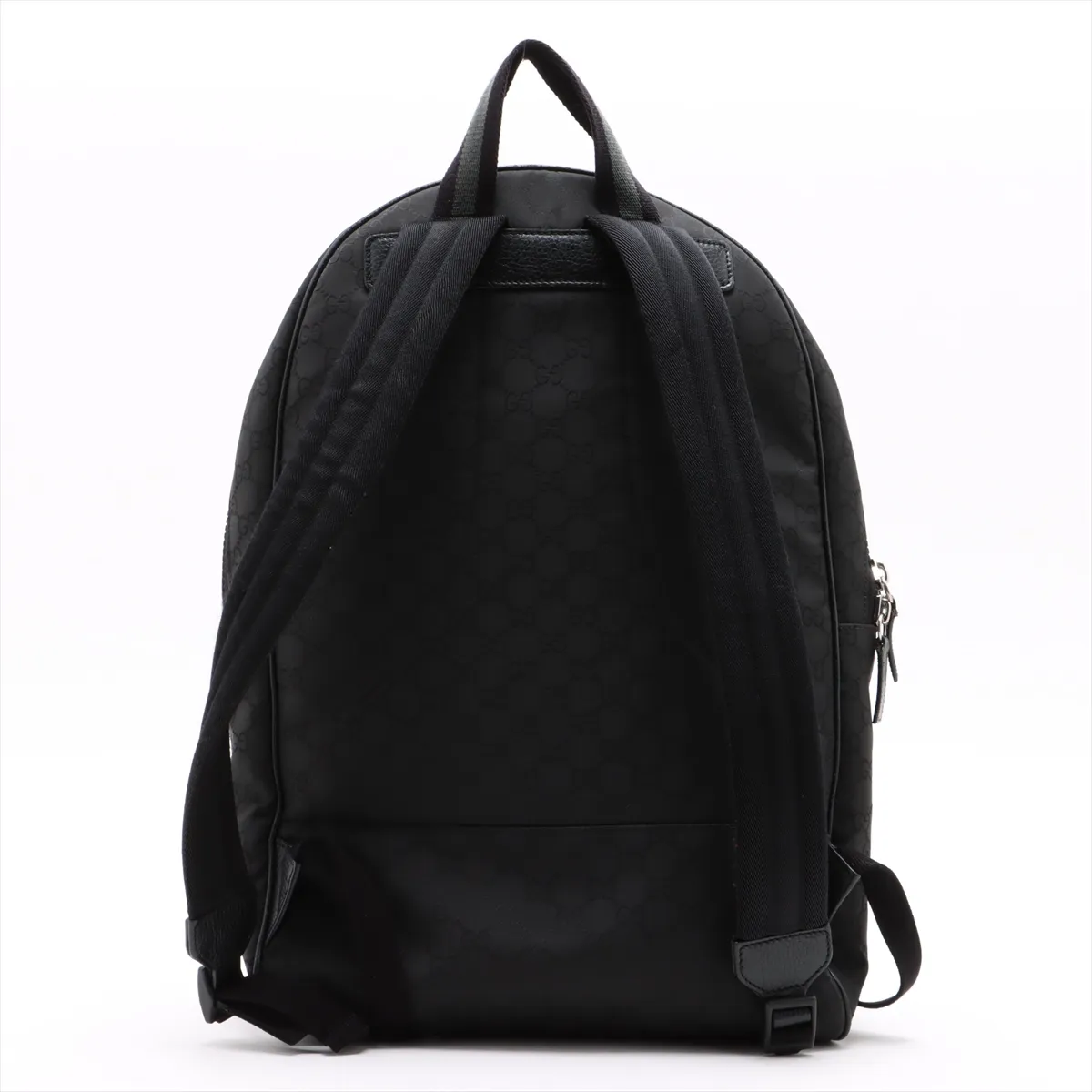 GG Nylon x Leather Backpack/Rucksack Black 449181 Outlet — view 2