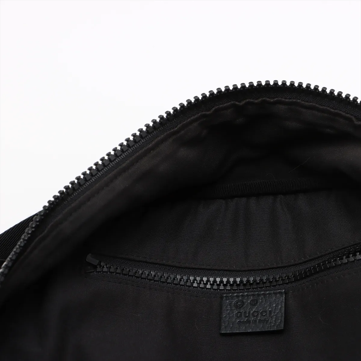 GG Nylon x Leather Backpack/Rucksack Black 449181 Outlet — view 11