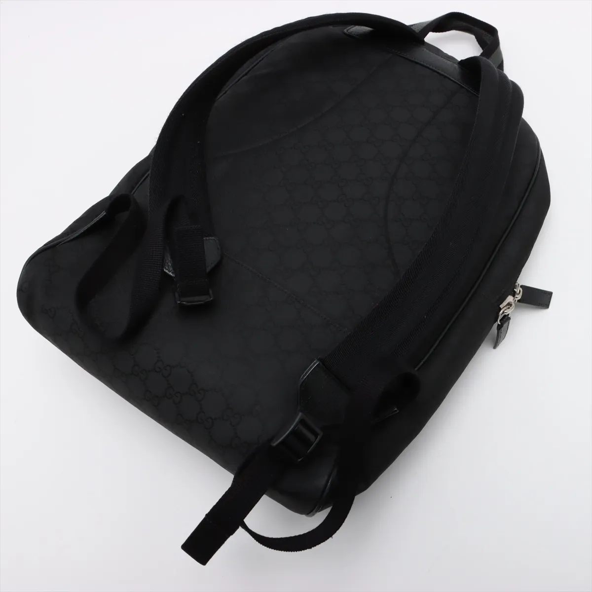 GG Nylon x Leather Backpack/Rucksack Black 449181 Outlet — view 5