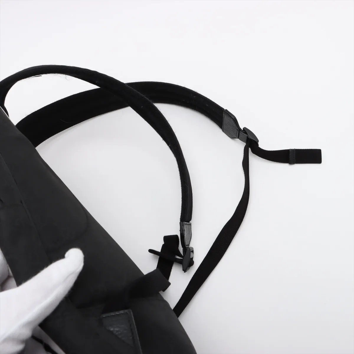 GG Nylon x Leather Backpack/Rucksack Black 449181 Outlet — view 6