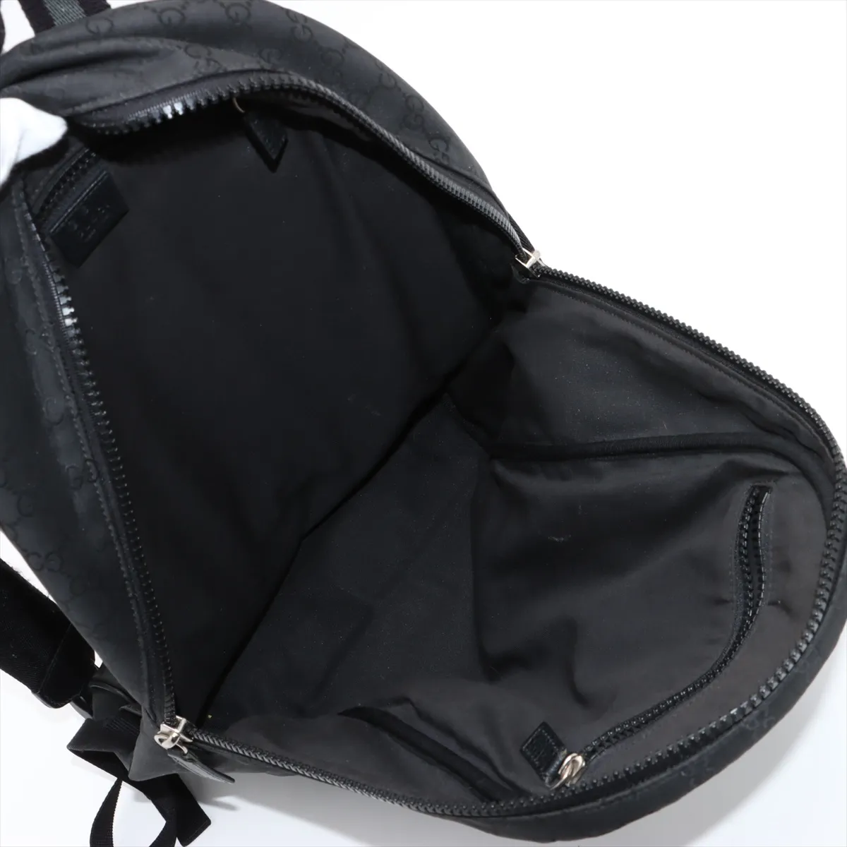 GG Nylon x Leather Backpack/Rucksack Black 449181 Outlet — view 7
