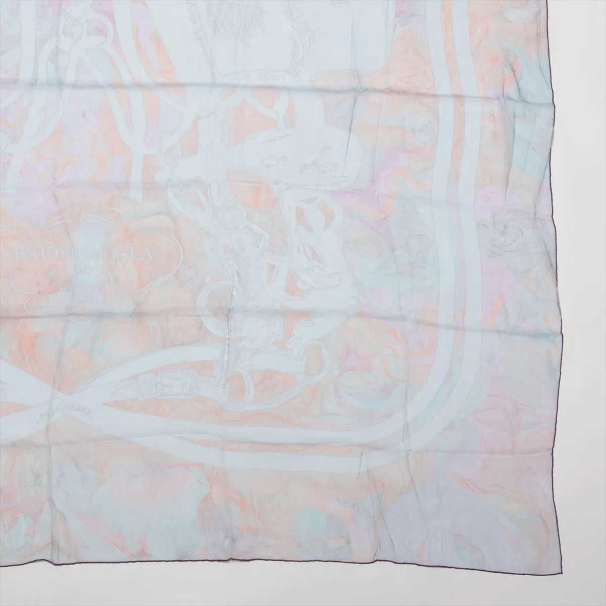 Carre 140 Scarf Silk Light Blue Thread 0 BRIDES de GALA en FINESSE Muslin Sheer — view 4