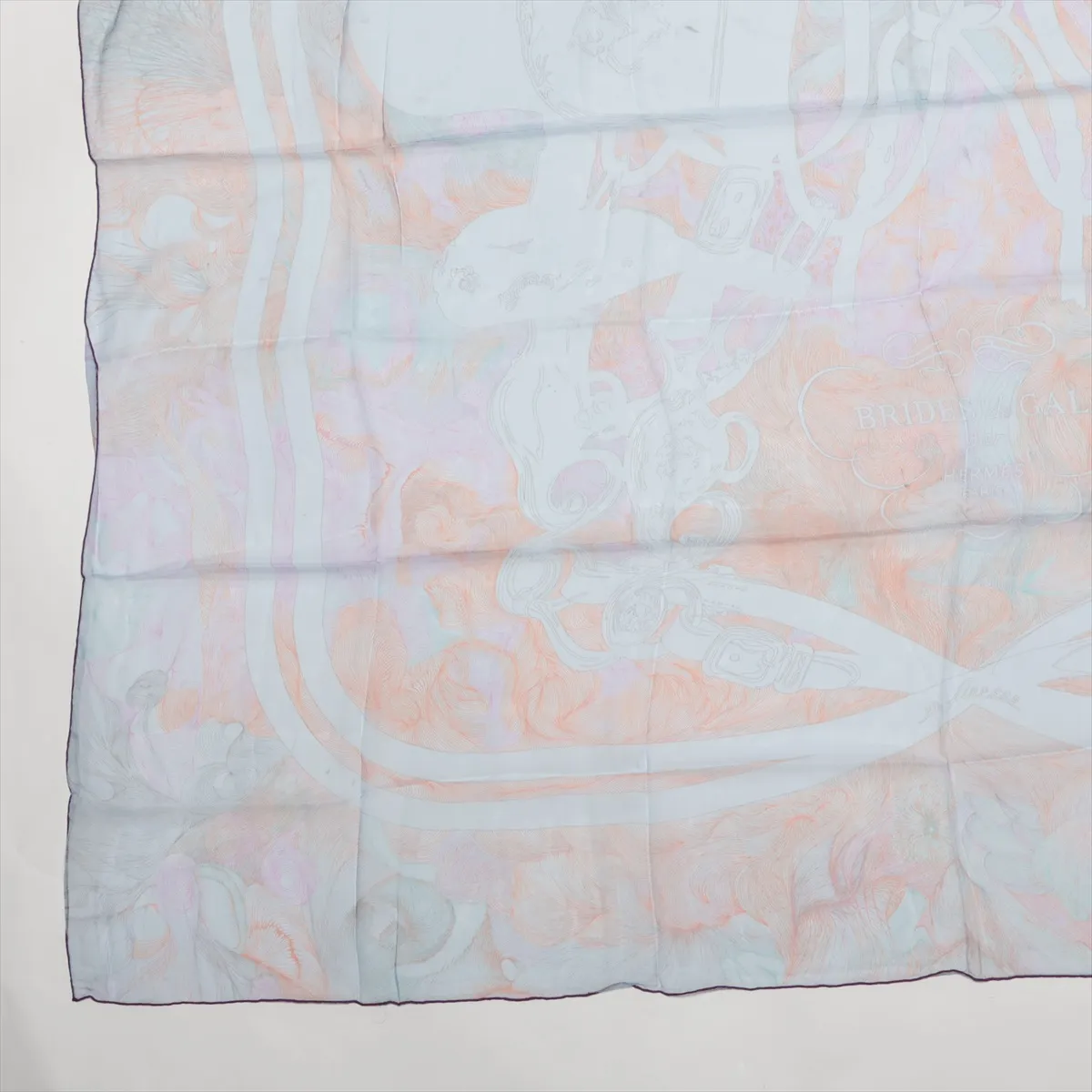 Carre 140 Scarf Silk Light Blue Thread 0 BRIDES de GALA en FINESSE Muslin Sheer — view 5