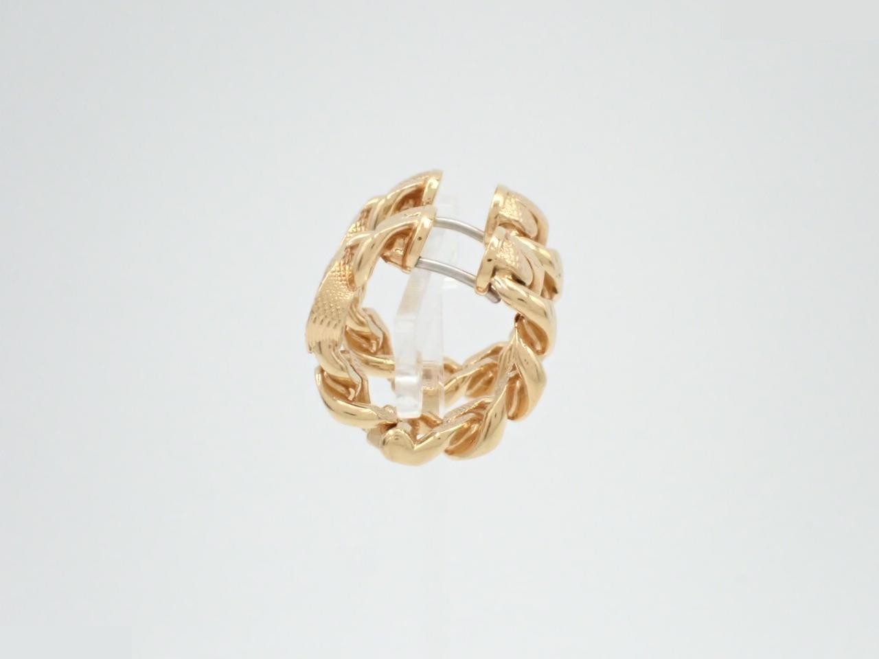 Interlocking Hoop Earrings, Gold — view 3