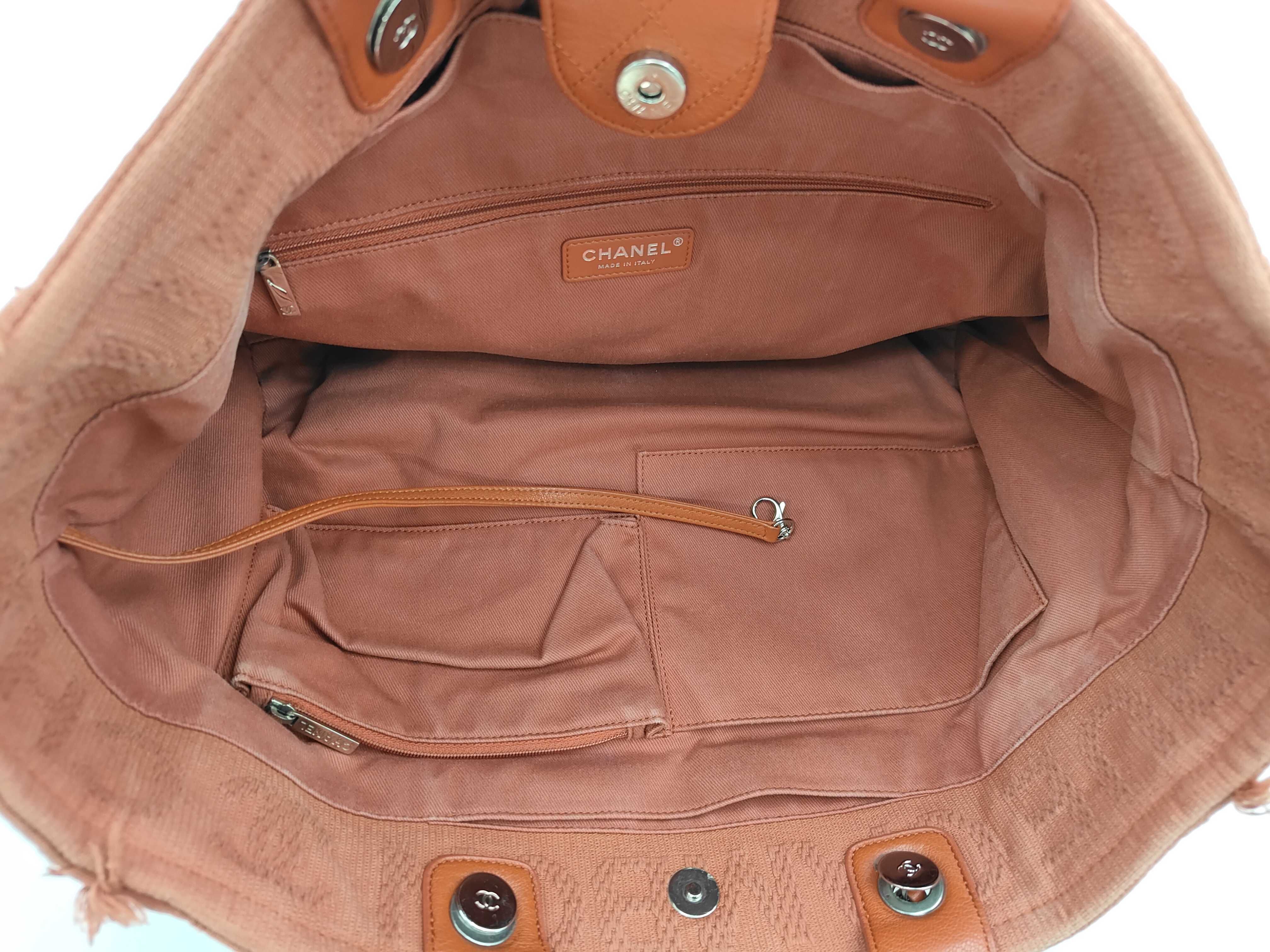 Deauville Large Coco Canvas 2-way Tote Bag (Serial Number 30s) — view 8