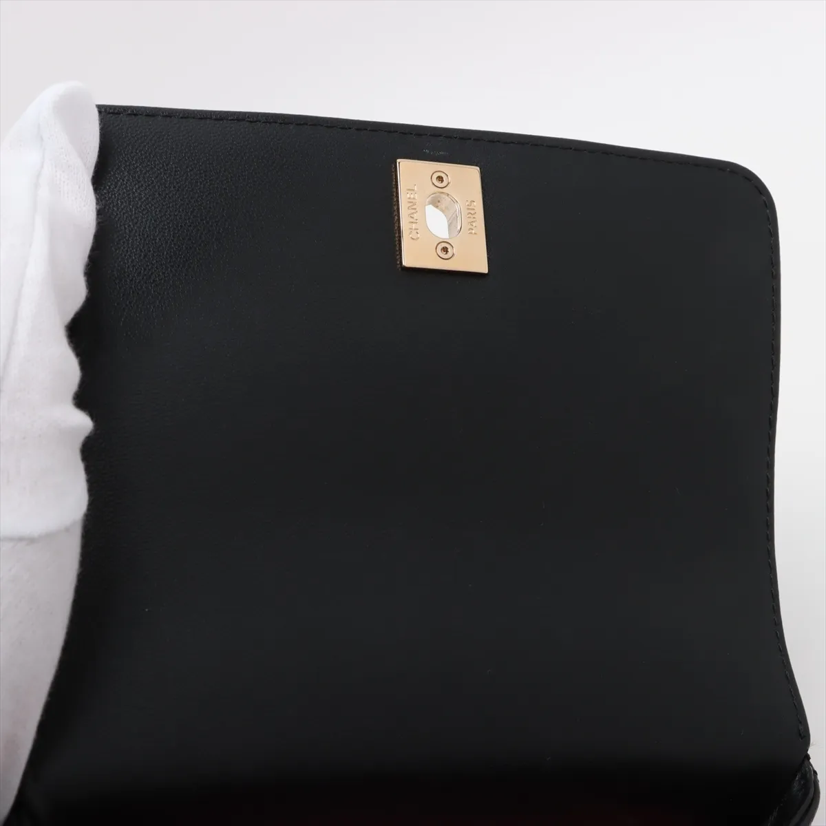 Coco Handle 19 XXS Lambskin 2-Way Handbag, Black with Gold Hardware, 31051057, Serial Number , AS2215 — view 12