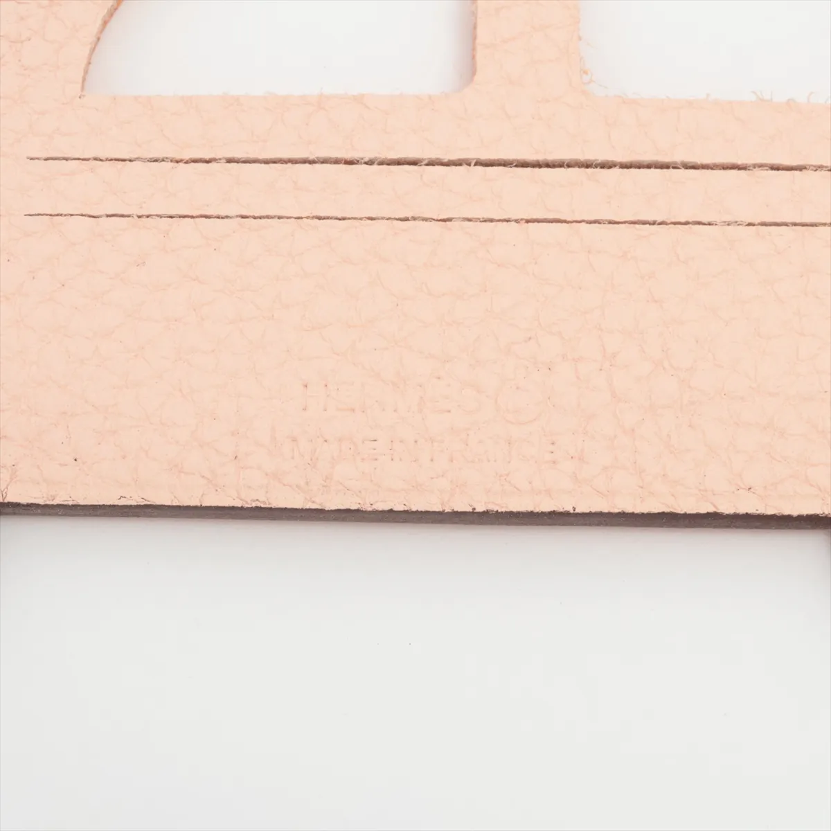 Petit H charm, leather, pink x orange, — view 3
