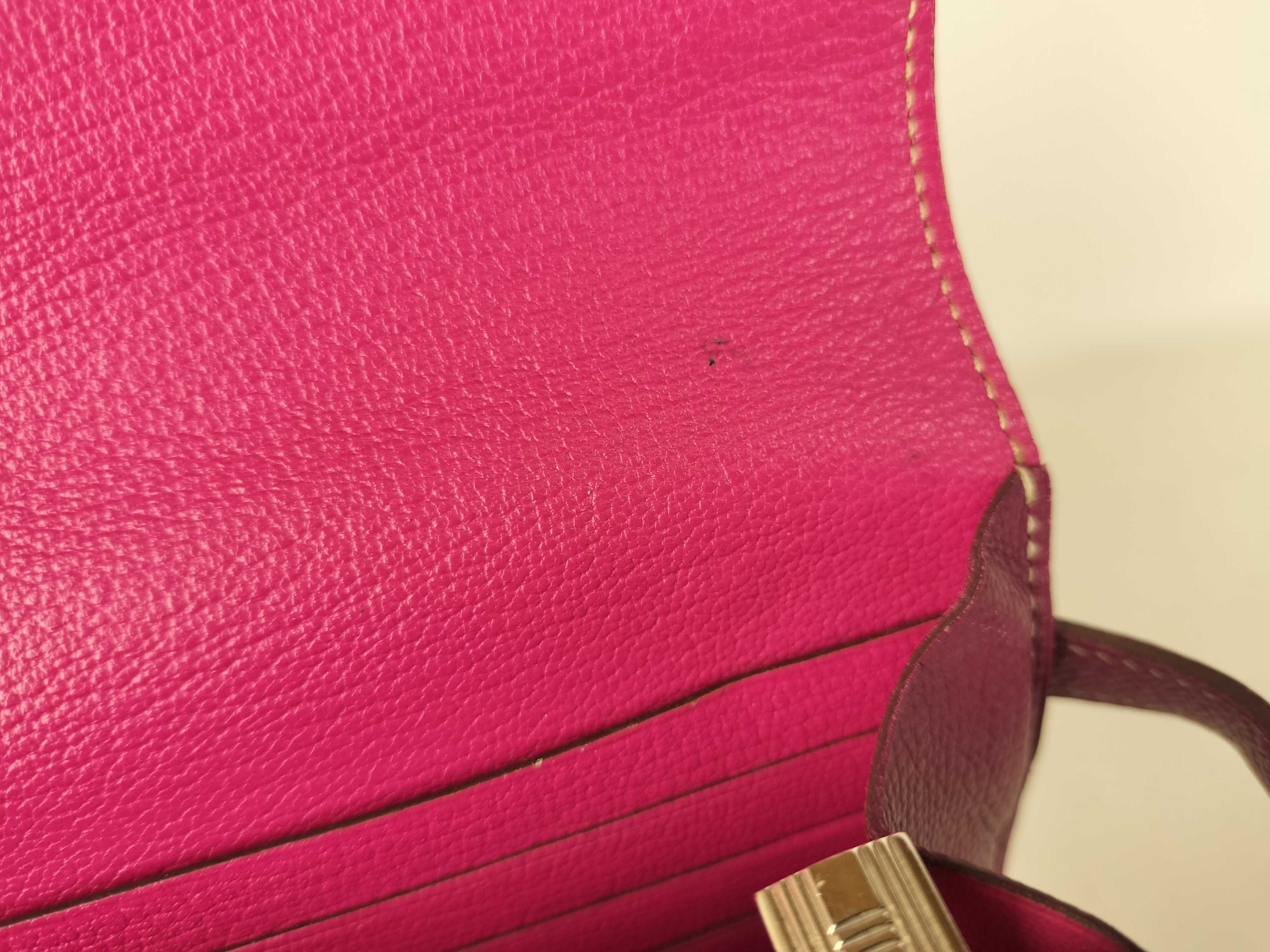 Kelly Wallet Long, Epsom Leather, Purple, Silver Hardware, P Stamp — view 14
