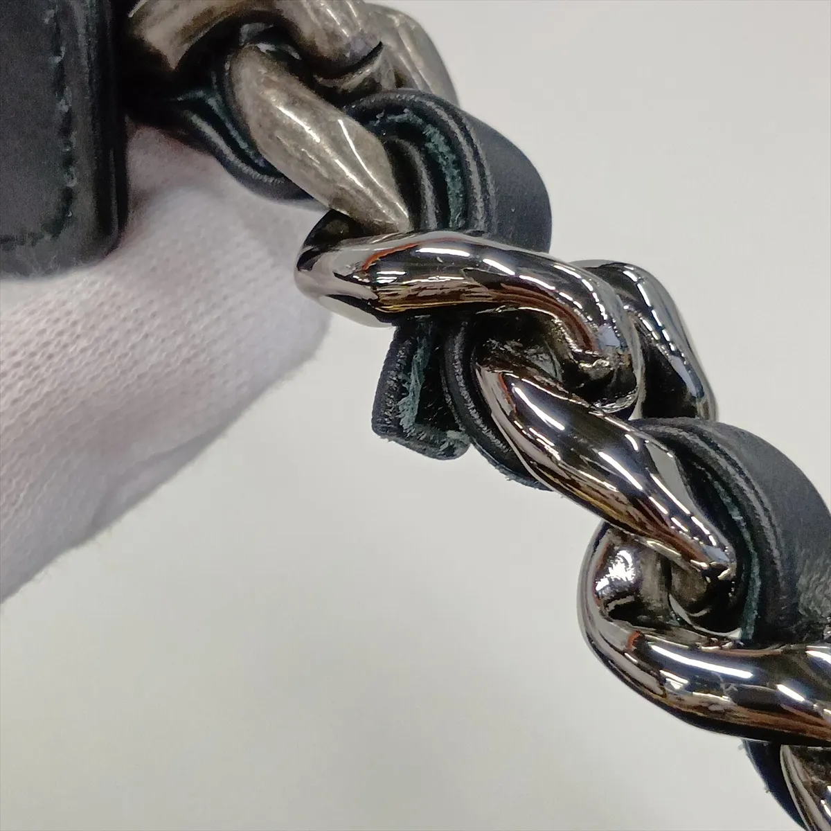 19 Maxi Tweed Chain Shoulder Bag, Black with Gold and Silver Hardware, 30887571 (Serial Number in the 30s), AS1162 — view 13