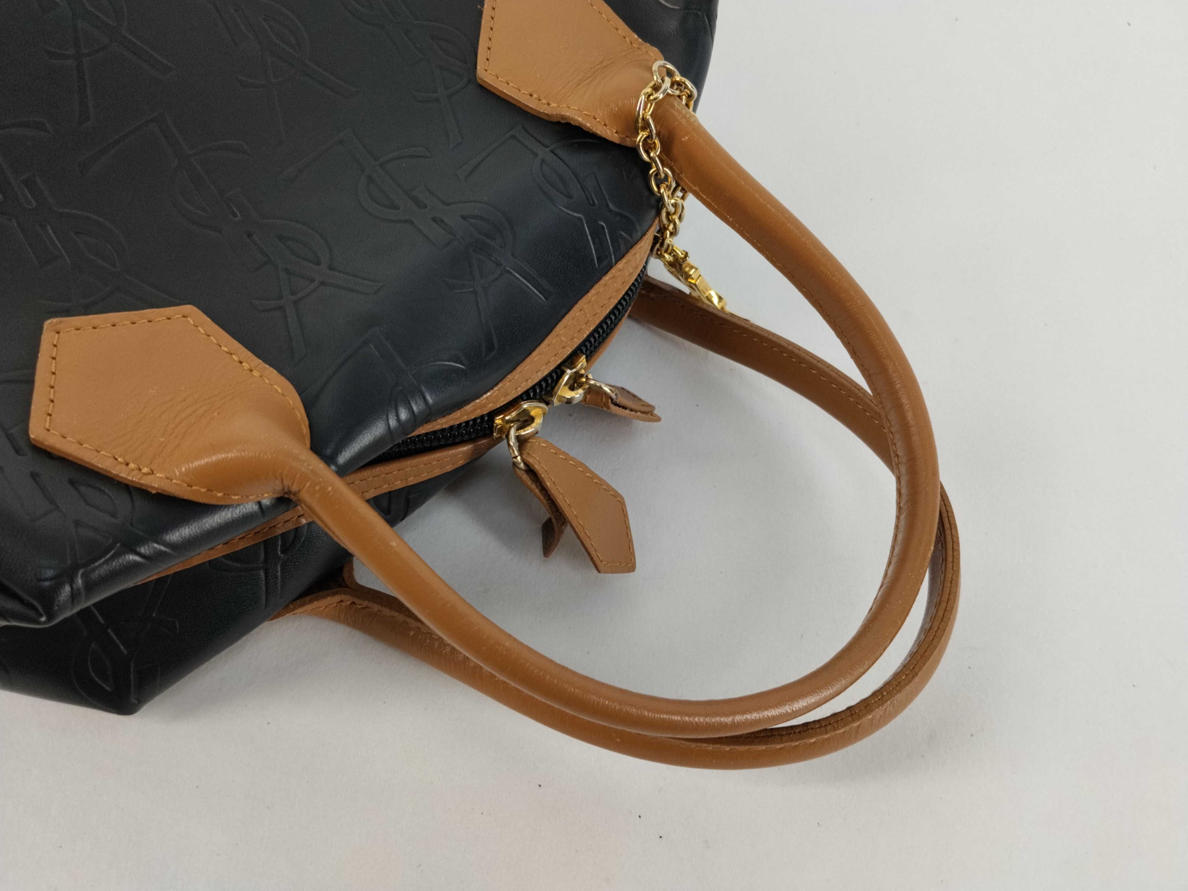 handbag, logo design, black and beige. — view 3