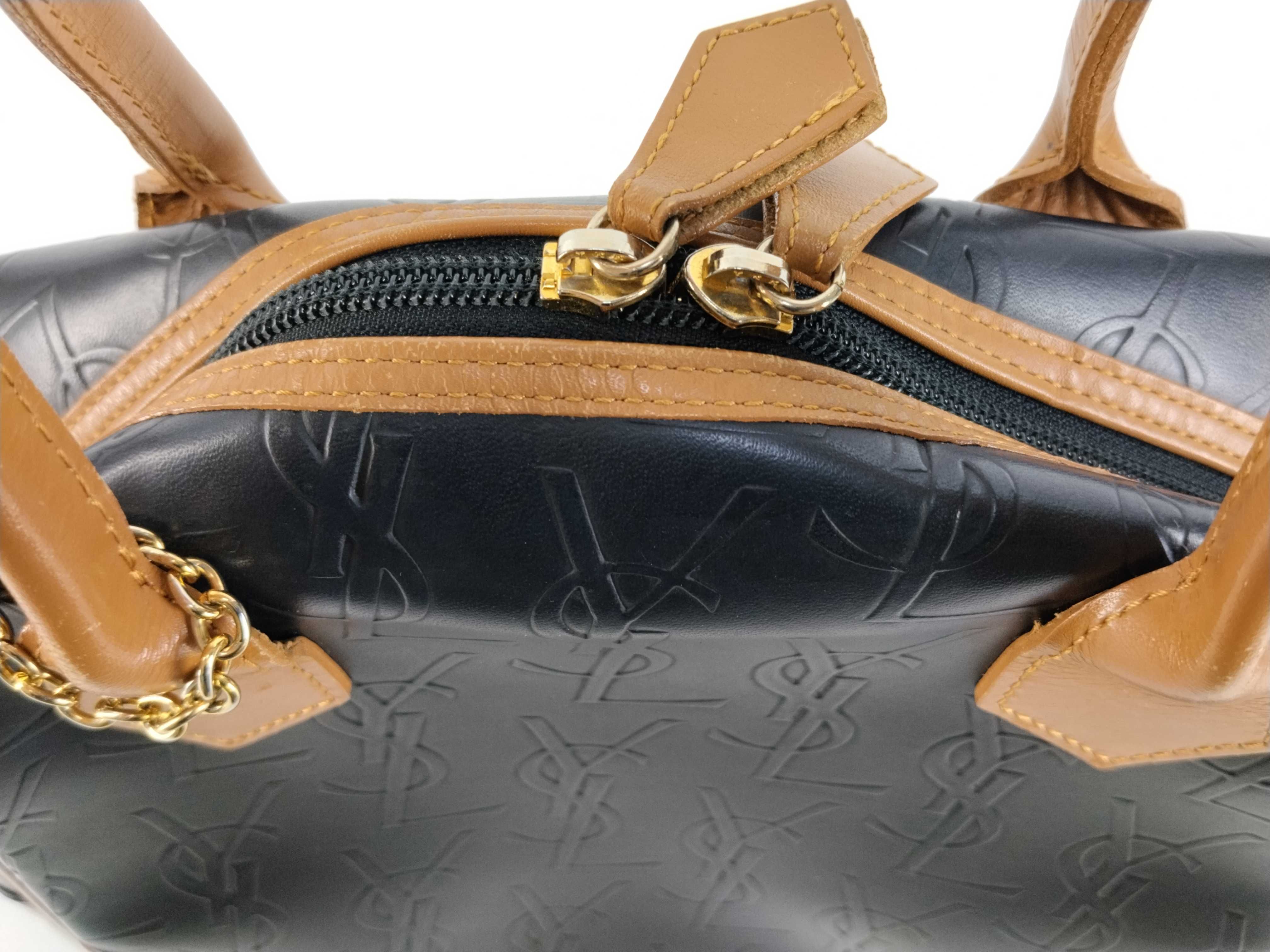 handbag, logo design, black and beige. — view 8
