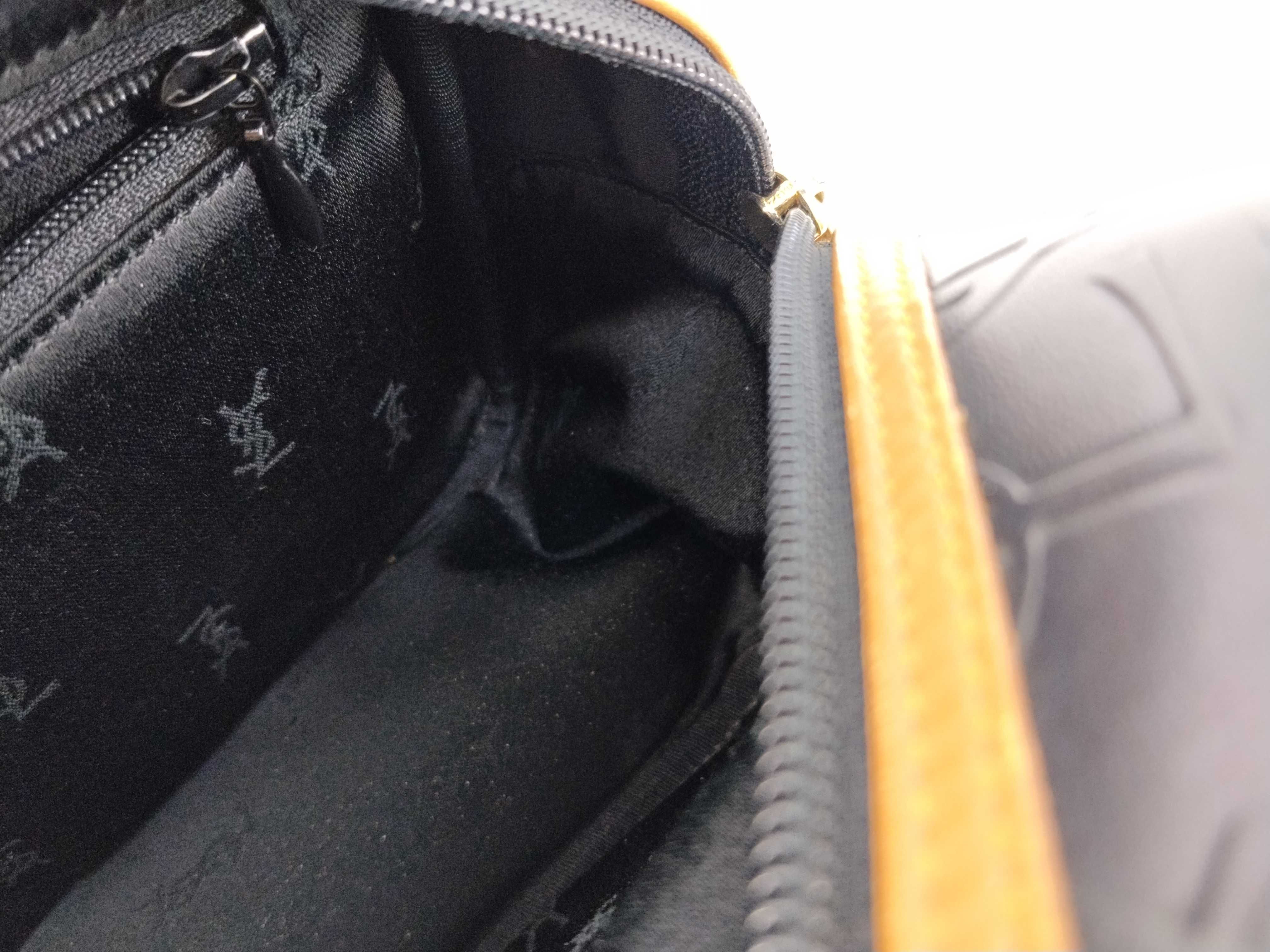 handbag, logo design, black and beige. — view 9