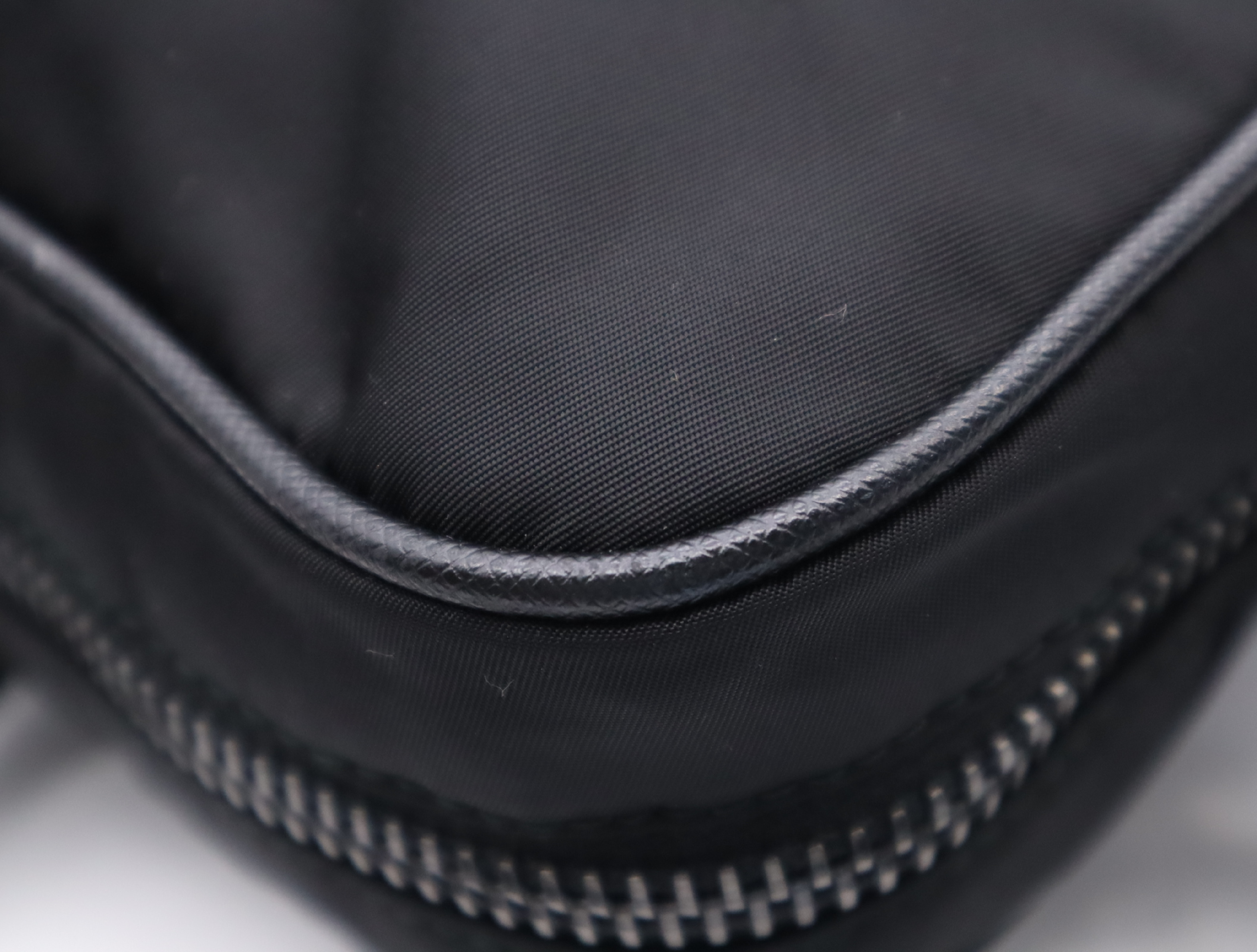 Nylon/Leather Triangle Logo Briefcase with Shoulder Strap and Name Tag - Business Bag — view 12