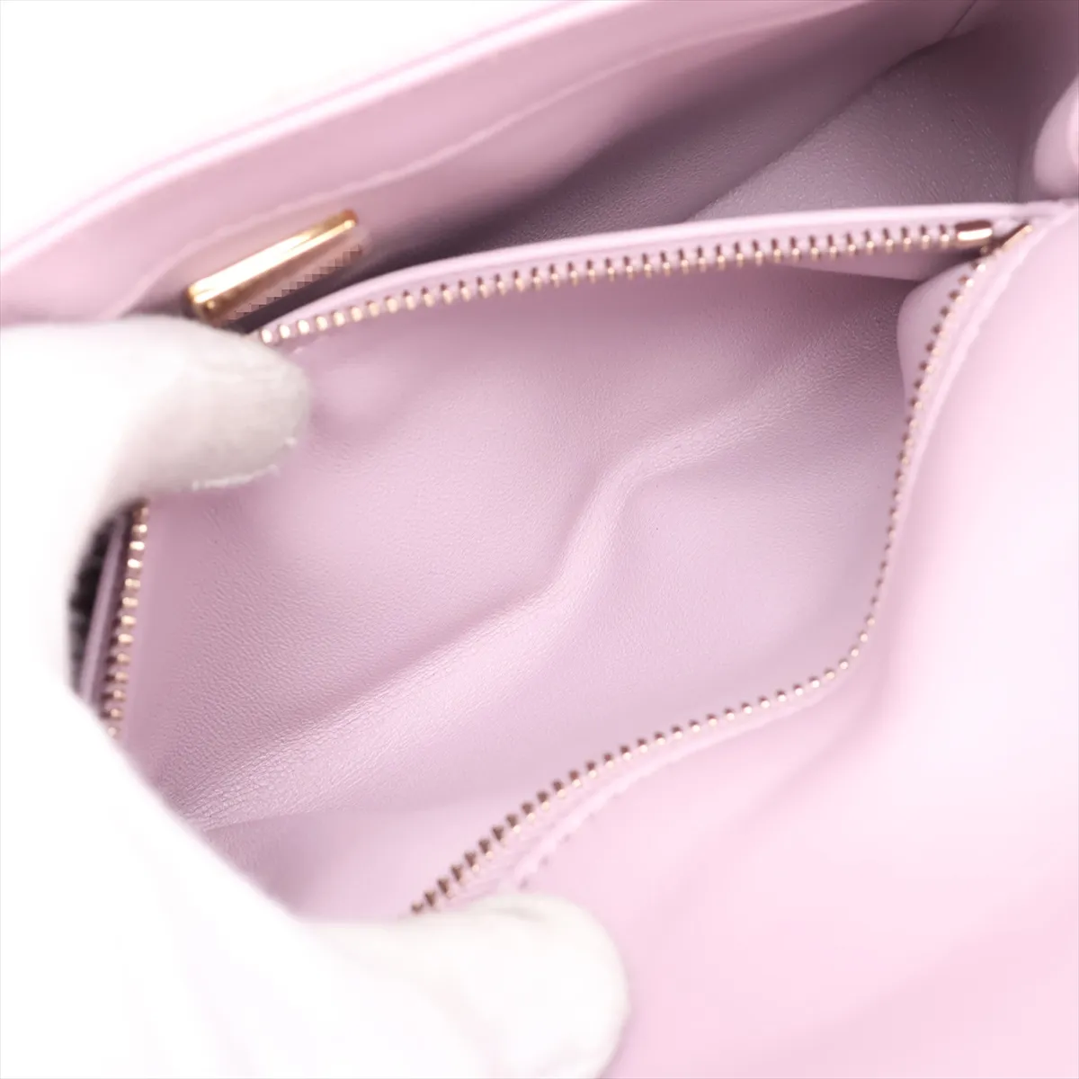 [Individually packaged] Chanel Coco Mark Sequin x Leather Single Flap Double Chain Bag Pink x Red Gold Hardware XP8TPX8H Random Plate — view 8