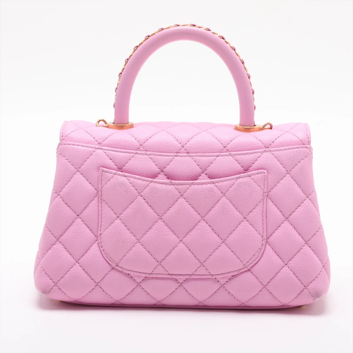 [Individually packaged] Chanel Coco Handle 24 XS Caviar Skin 2-Way Handbag, Pink with Gold Hardware, T253PJ34, Random Plate, A92990 — view 2