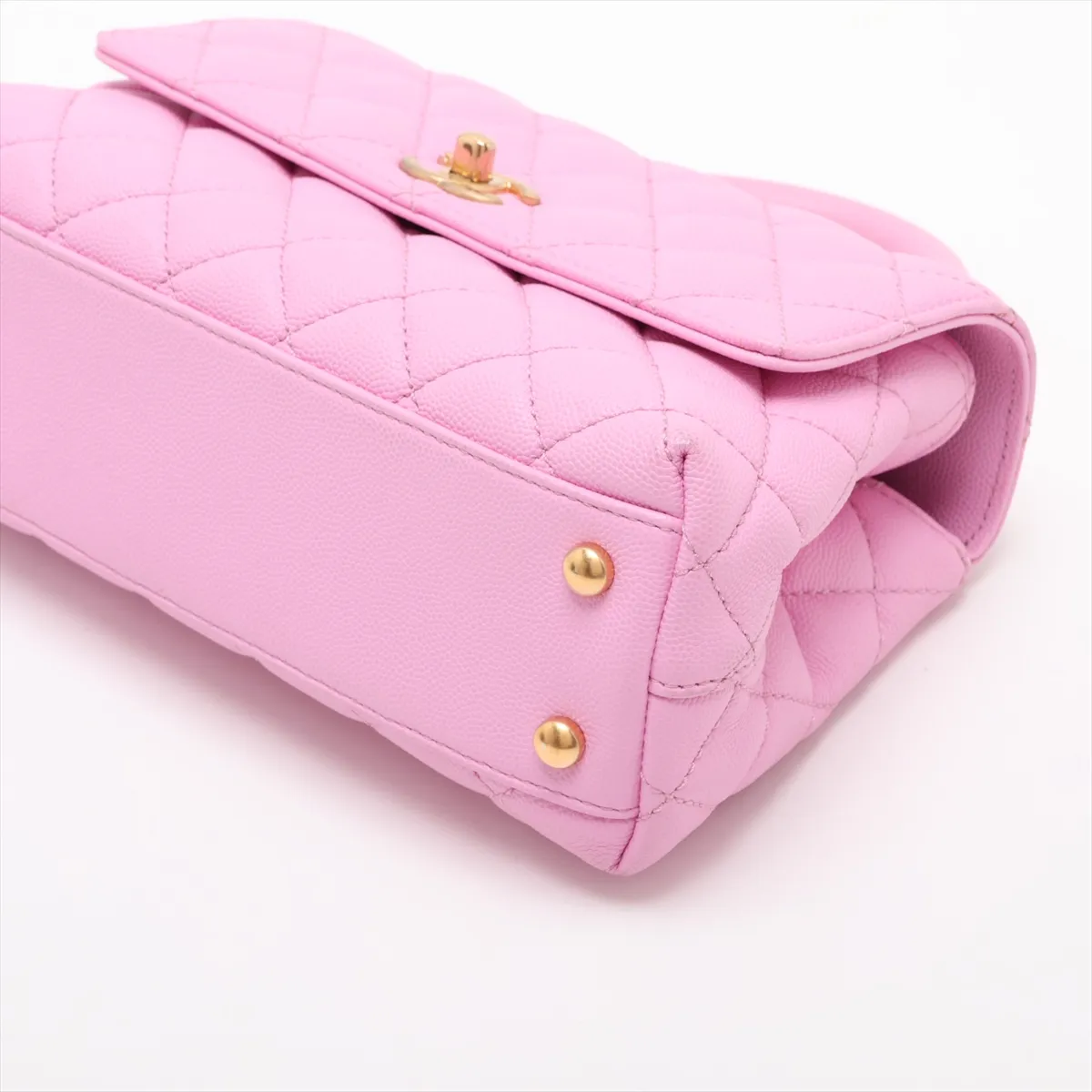 [Individually packaged] Chanel Coco Handle 24 XS Caviar Skin 2-Way Handbag, Pink with Gold Hardware, T253PJ34, Random Plate, A92990 — view 3