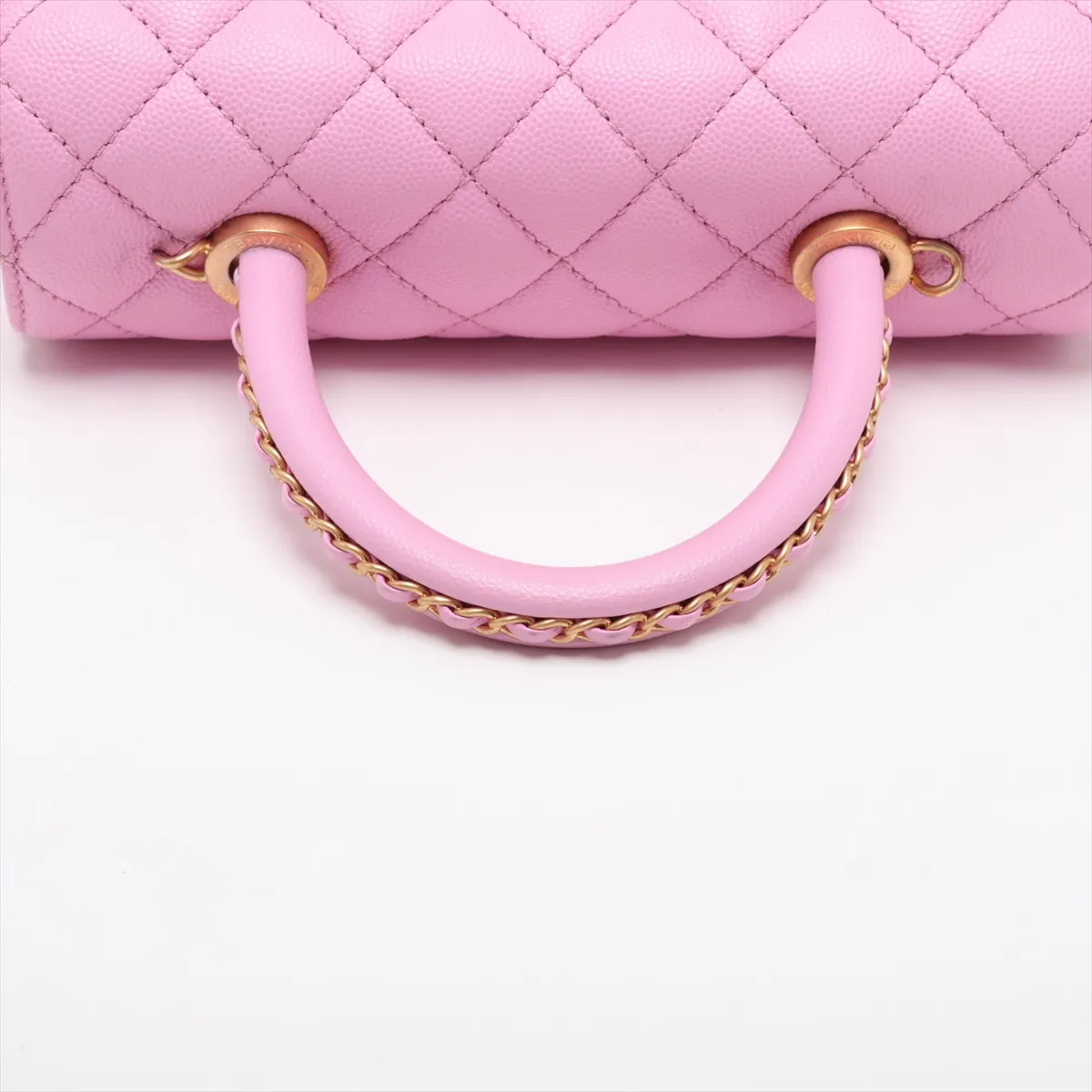 [Individually packaged] Chanel Coco Handle 24 XS Caviar Skin 2-Way Handbag, Pink with Gold Hardware, T253PJ34, Random Plate, A92990 — view 5