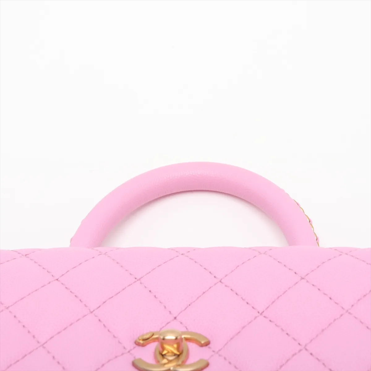 [Individually packaged] Chanel Coco Handle 24 XS Caviar Skin 2-Way Handbag, Pink with Gold Hardware, T253PJ34, Random Plate, A92990 — view 6