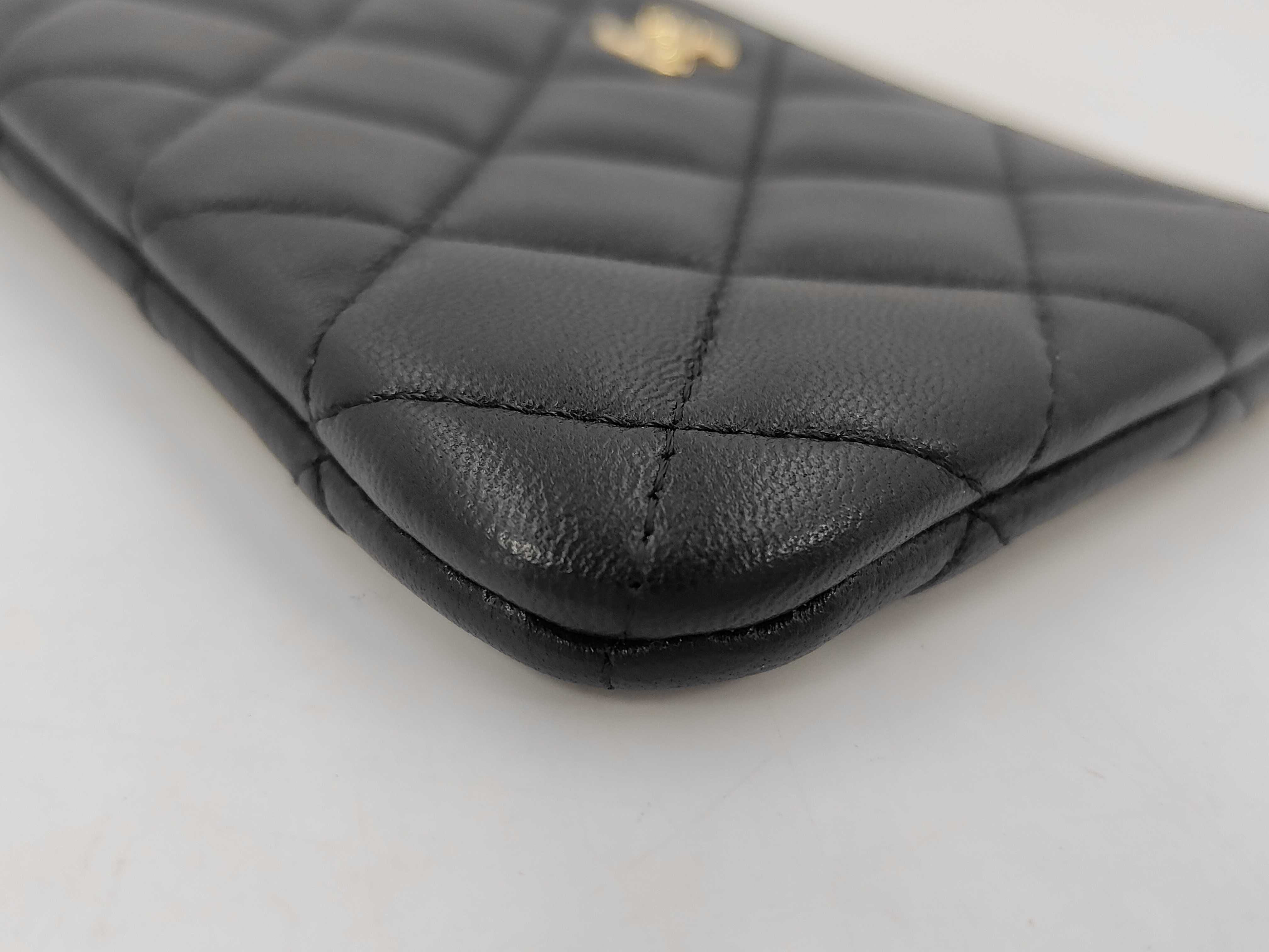 Black Lambskin Mini Coin Case — view 3