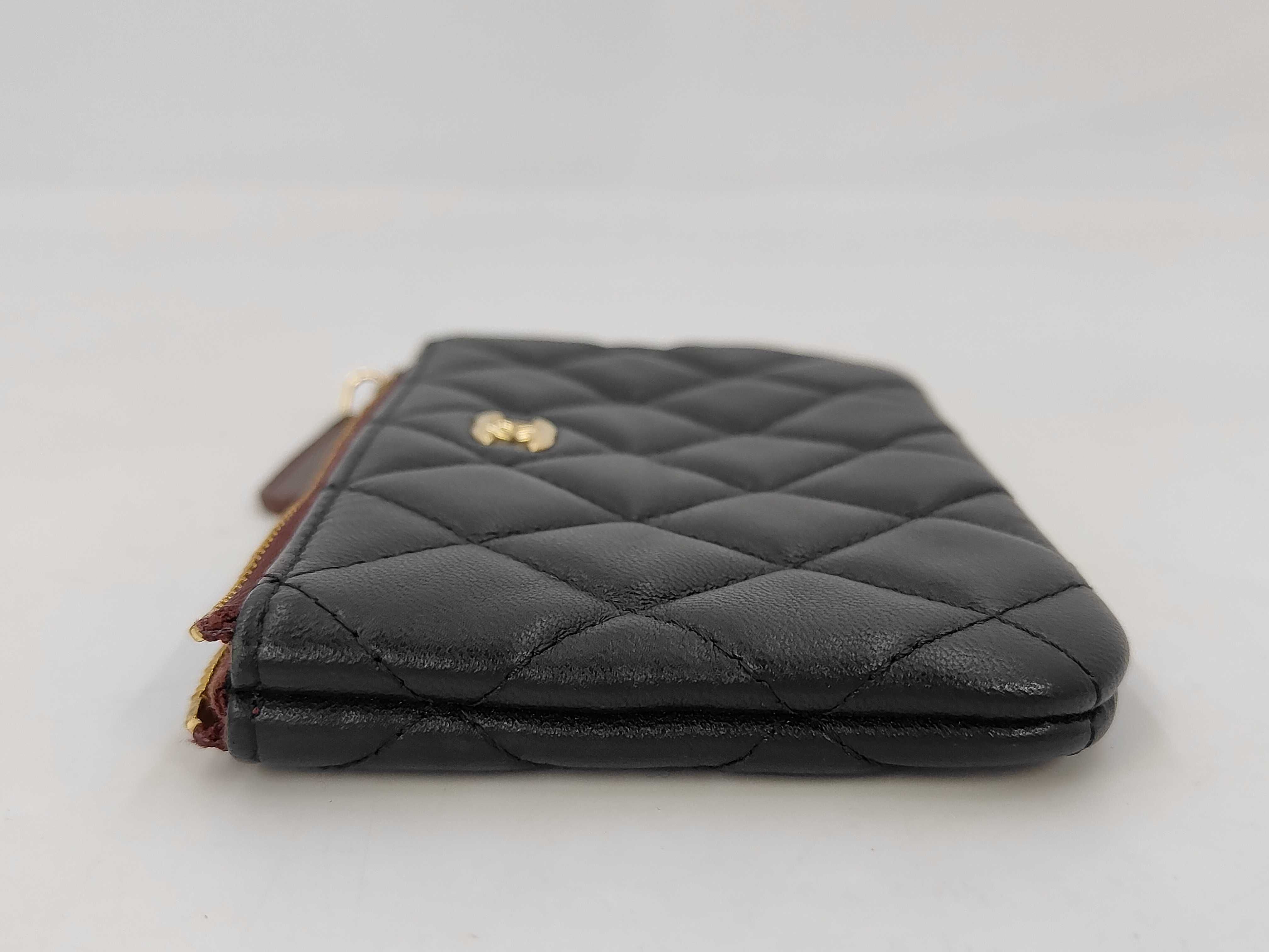 Black Lambskin Mini Coin Case — view 7
