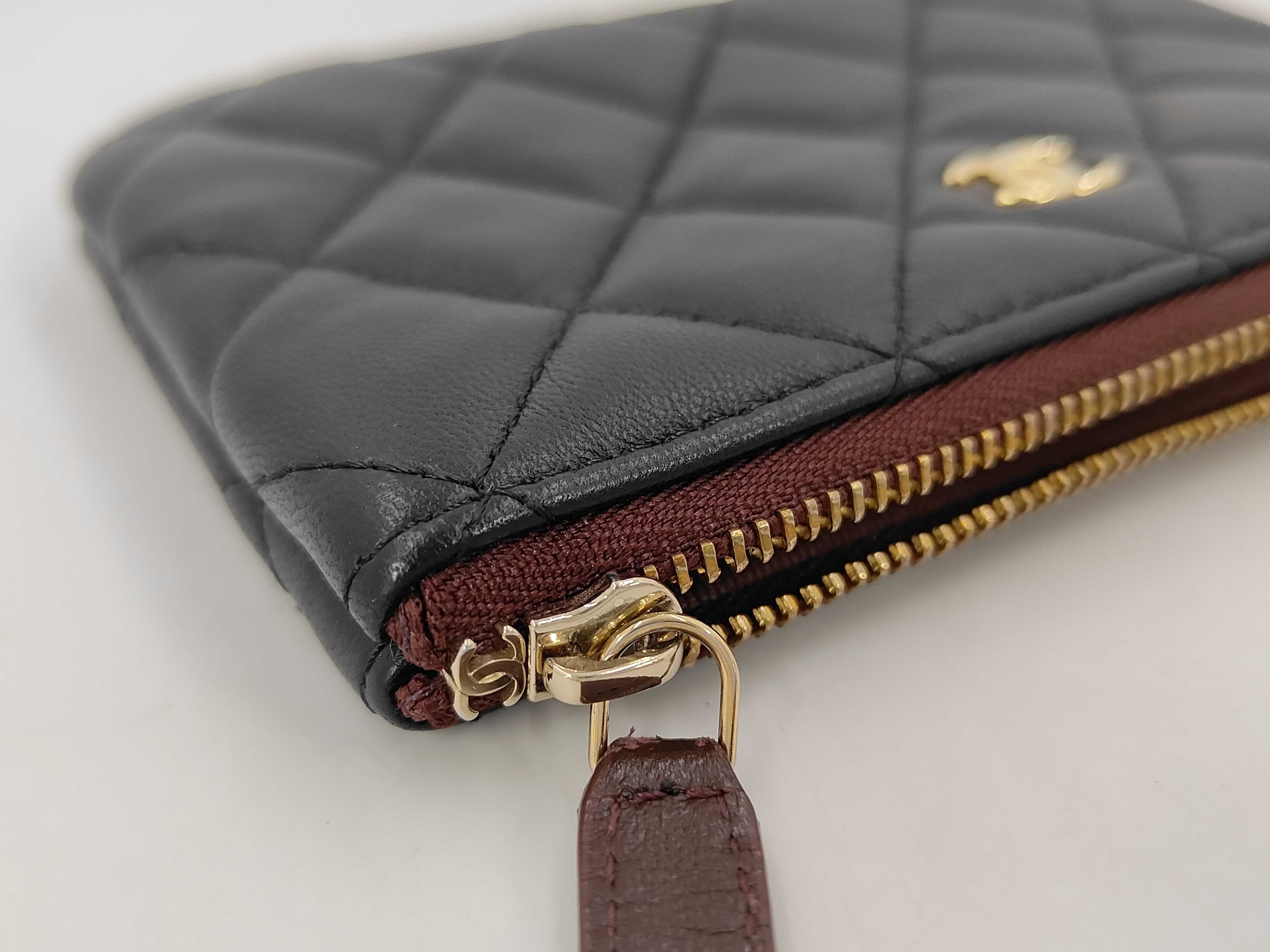 Black Lambskin Mini Coin Case — view 8